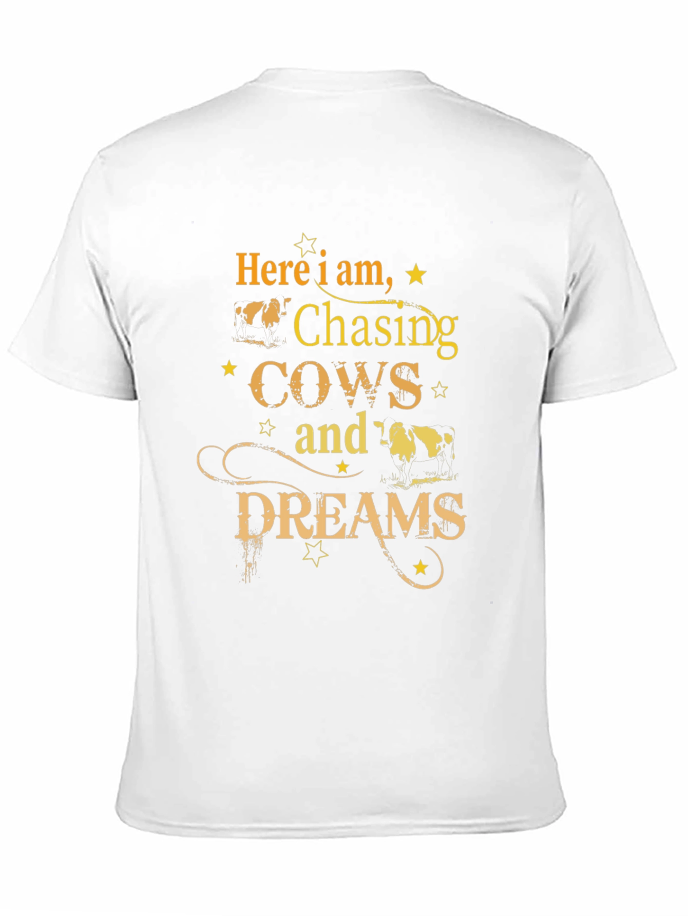 Black Chasing Cows and Dreams Graphic T-Shirt view 11