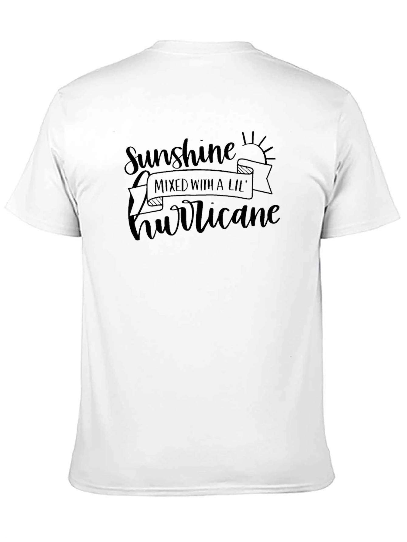 Black Sunshine Mixed With a Lil' Hurricane Black T-Shirt view 11