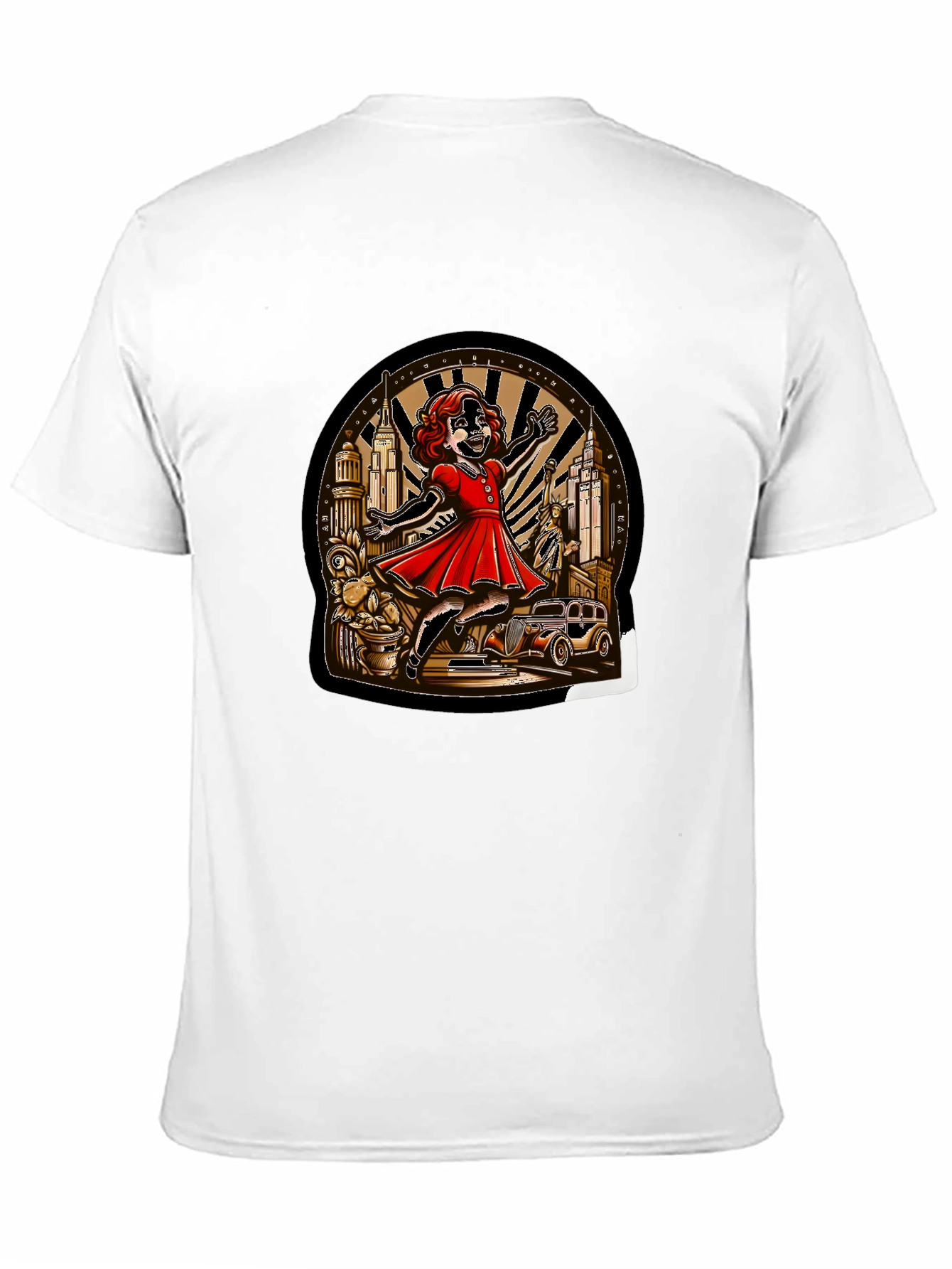 Black Vintage Cartoon Art T-Shirt view 11