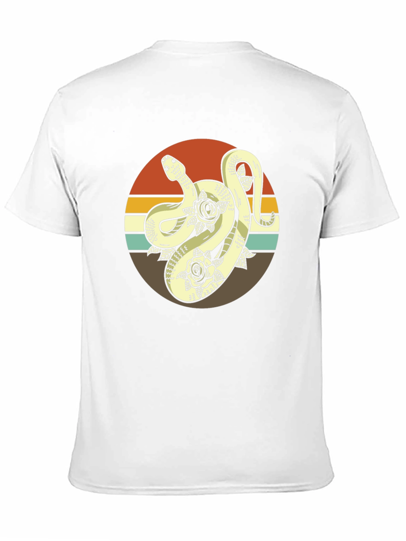 Black Retro Snake & Roses Graphic Tee view 11