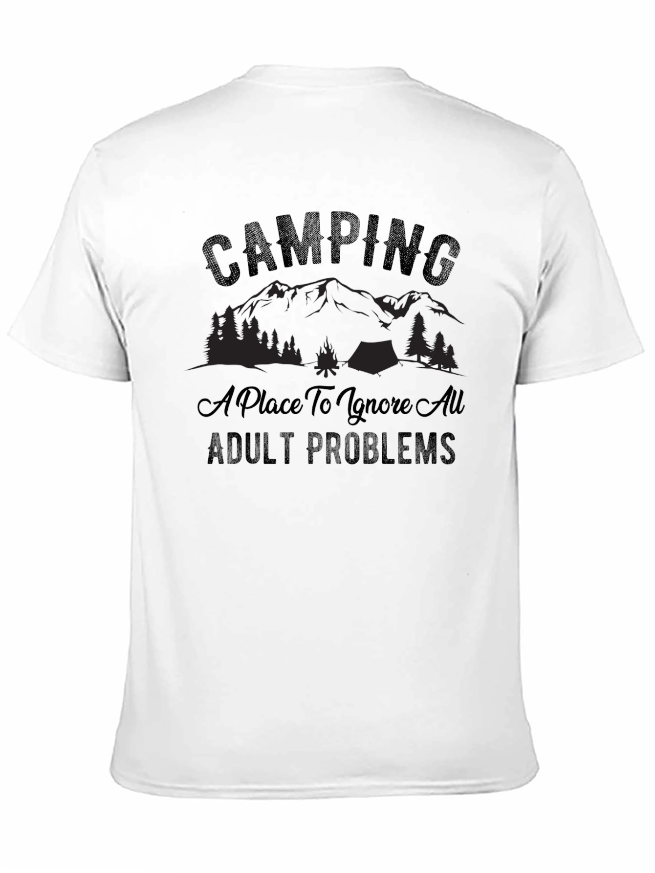 Black Camping: Ignore Adult Problems T-Shirt view 11