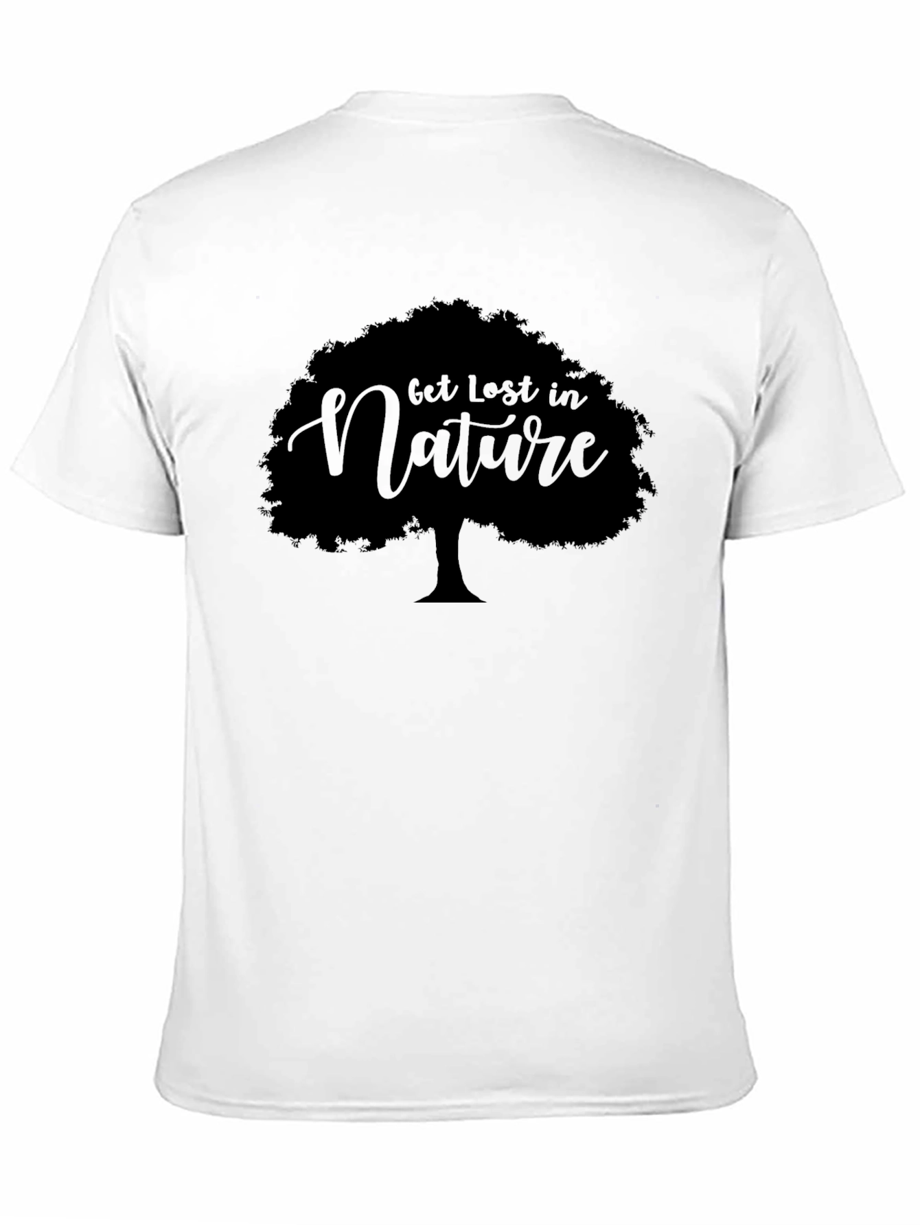 Black Get Lost in Nature Tree Graphic Tee - Black view 11