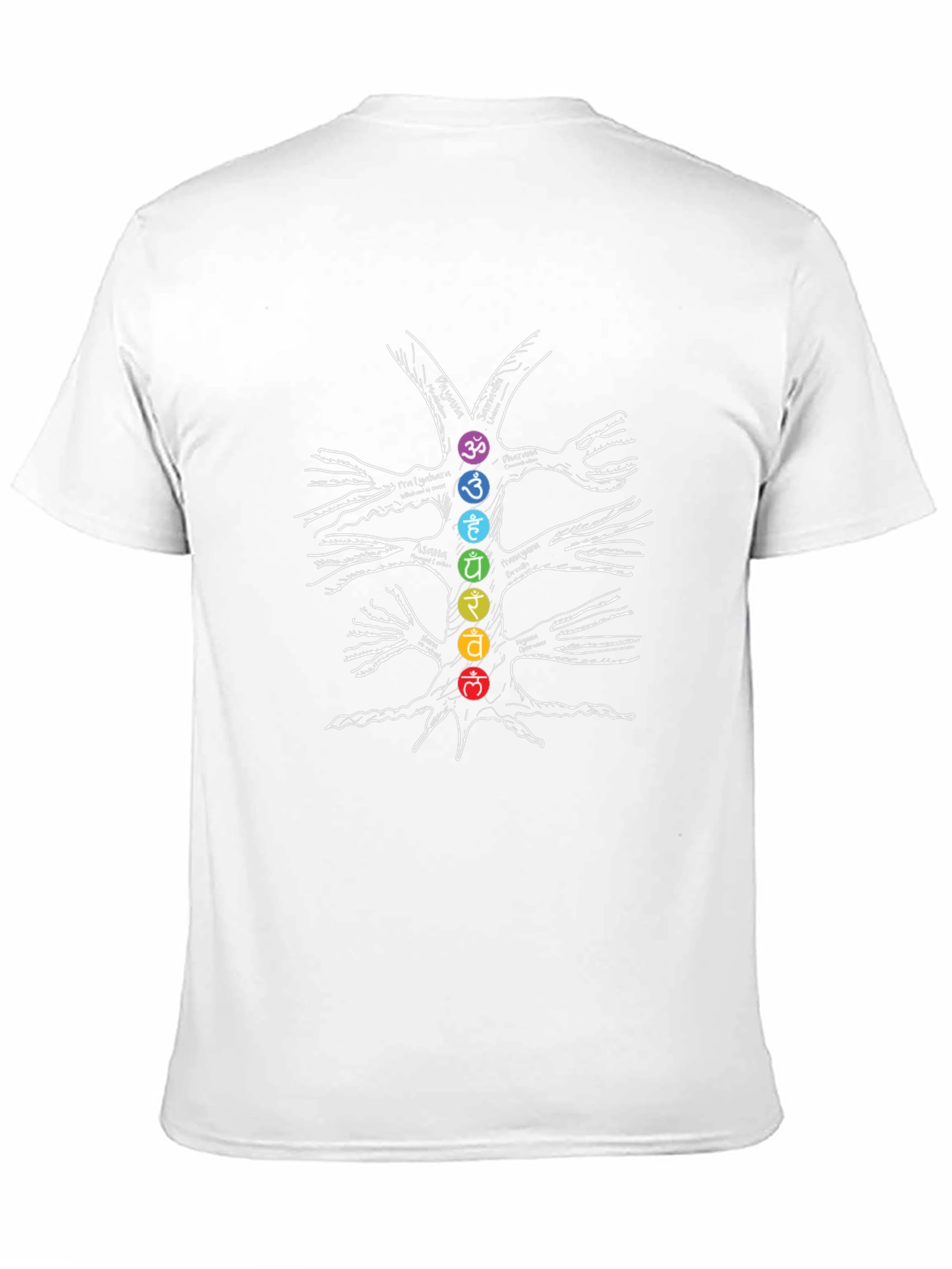 Black Chakra Tree Graphic Tee - Spiritual Balance Shirt view 11