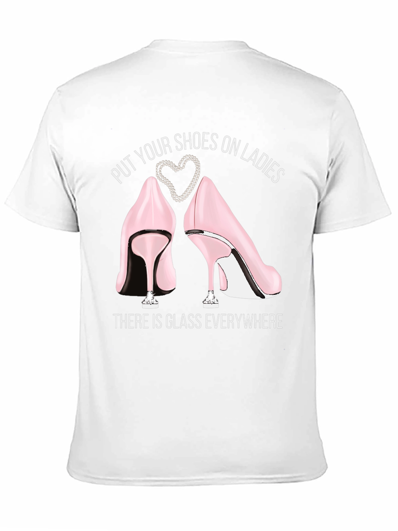 Black Put Your Shoes On Ladies Graphic Tee view 11