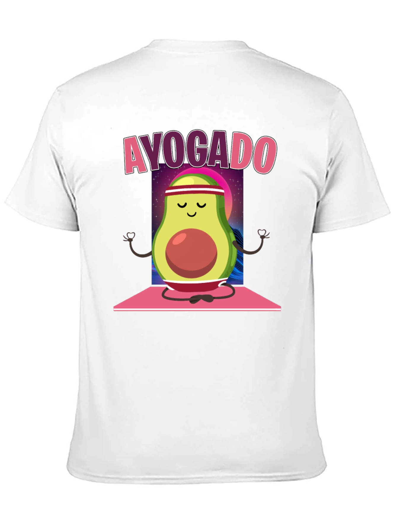 Black Ayogado Avocado Yoga T-Shirt view 11