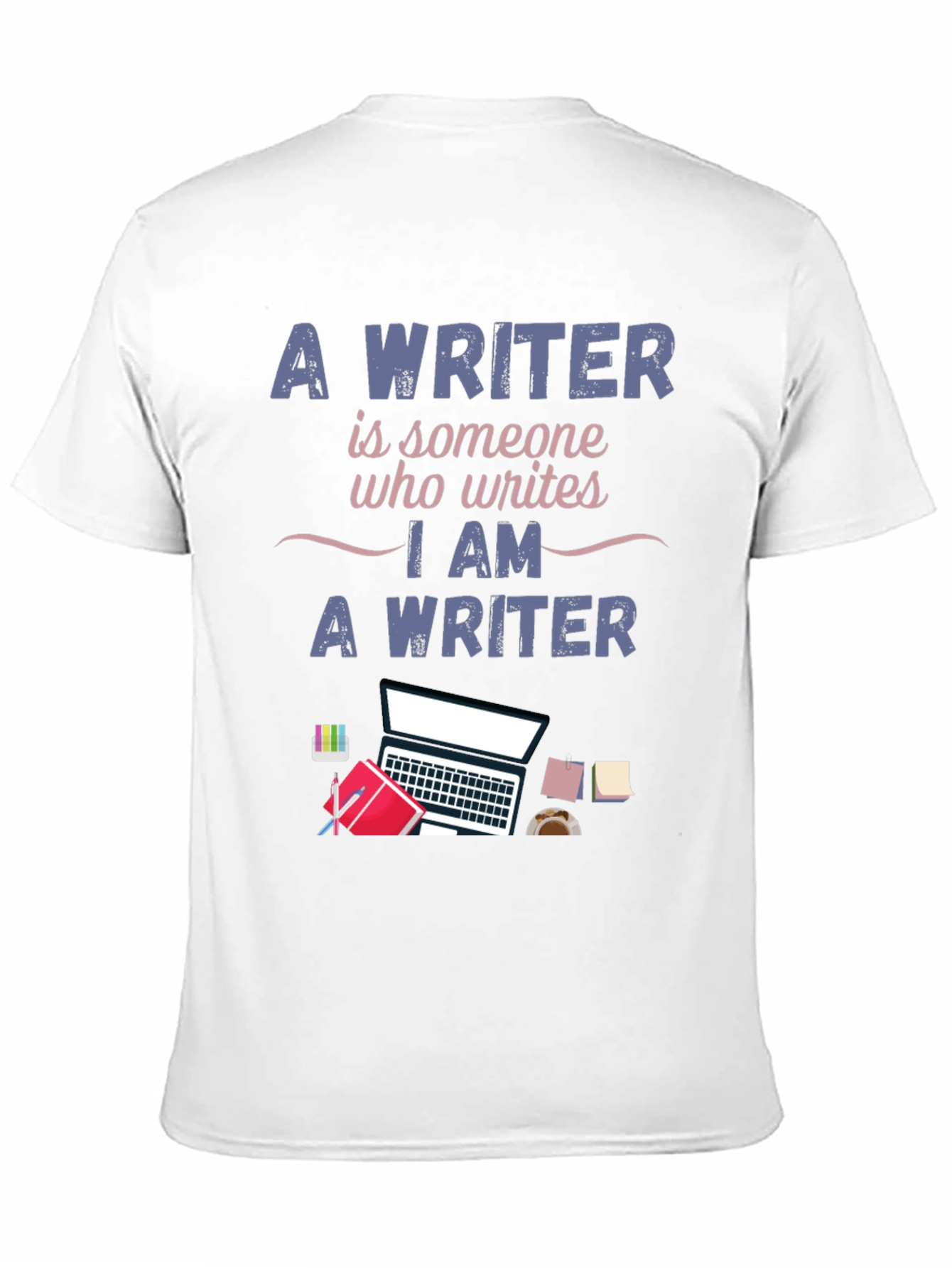 Black Writer T-Shirt - I Am A Writer Design view 11