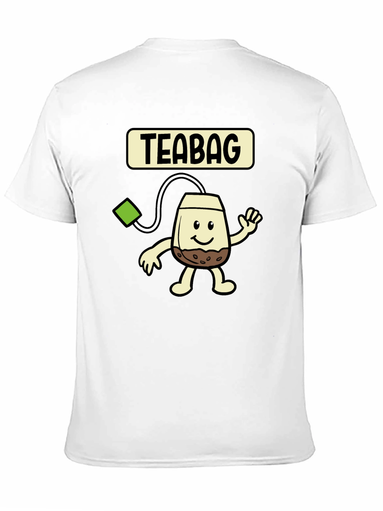 Black Funny Teabag Cartoon Graphic T-Shirt view 11