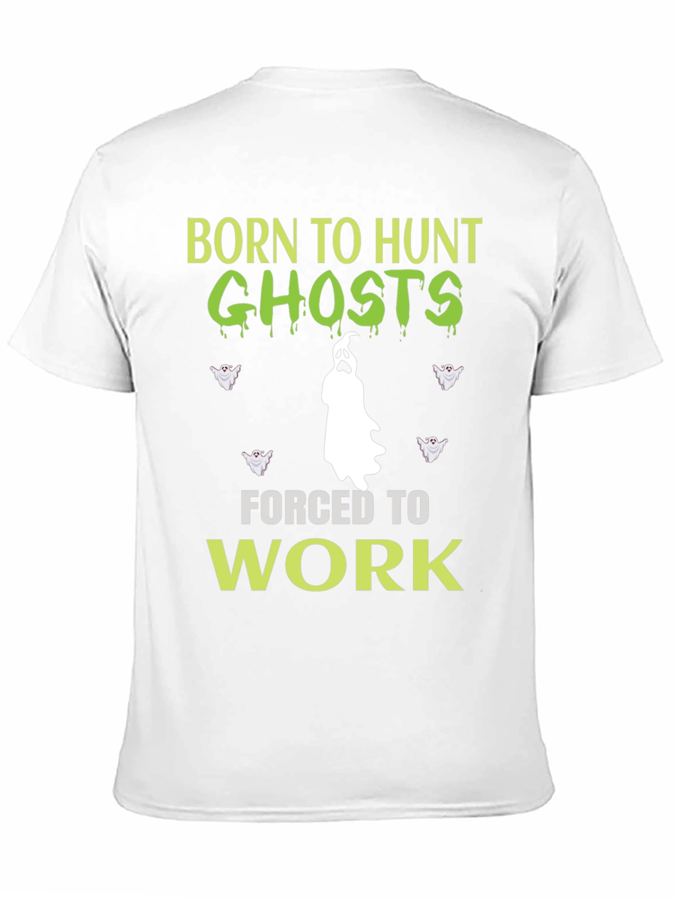 Black Born to Hunt Ghosts Funny Halloween Graphic T-Shirt view 11