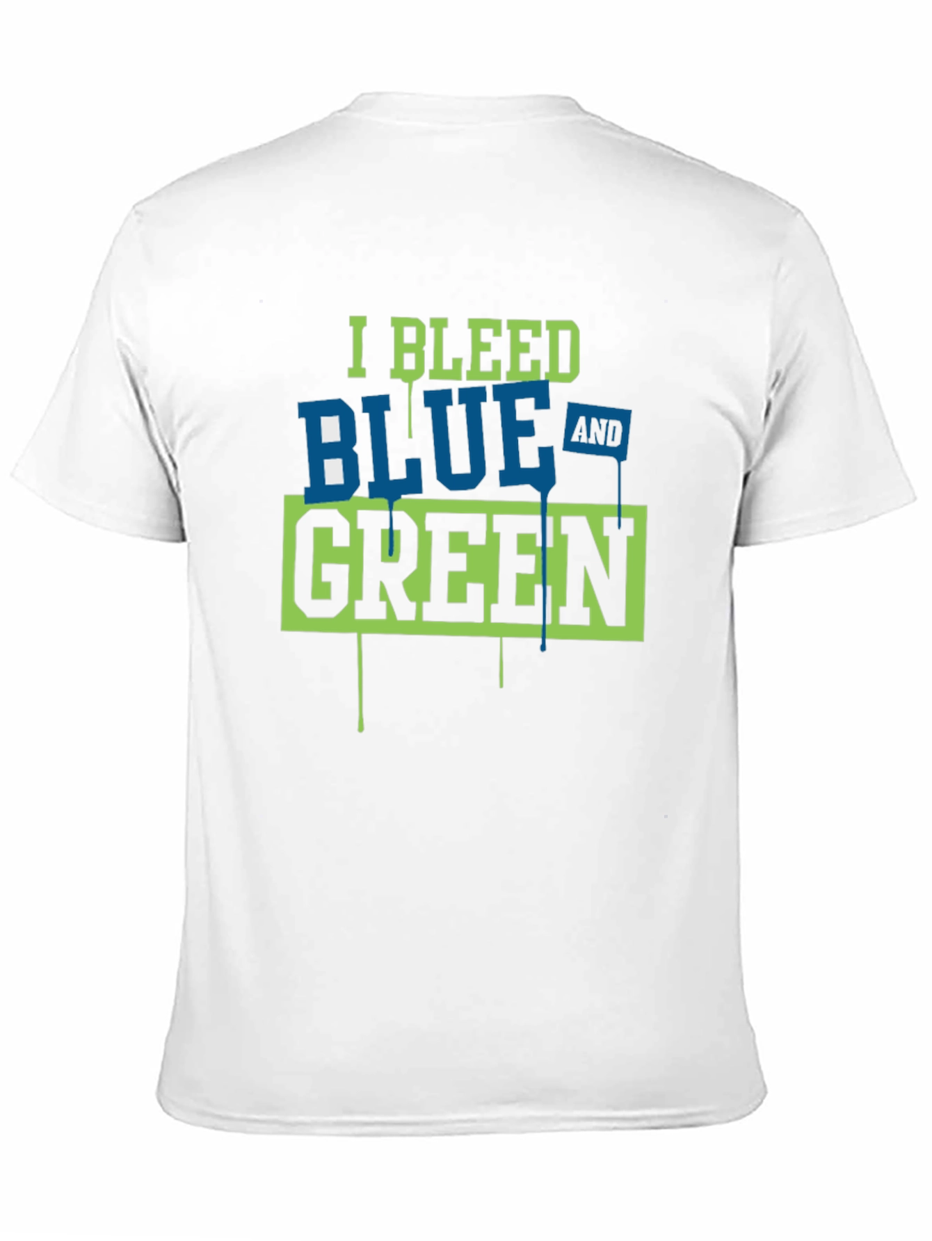 Black I Bleed Blue and Green Graphic Tee view 11