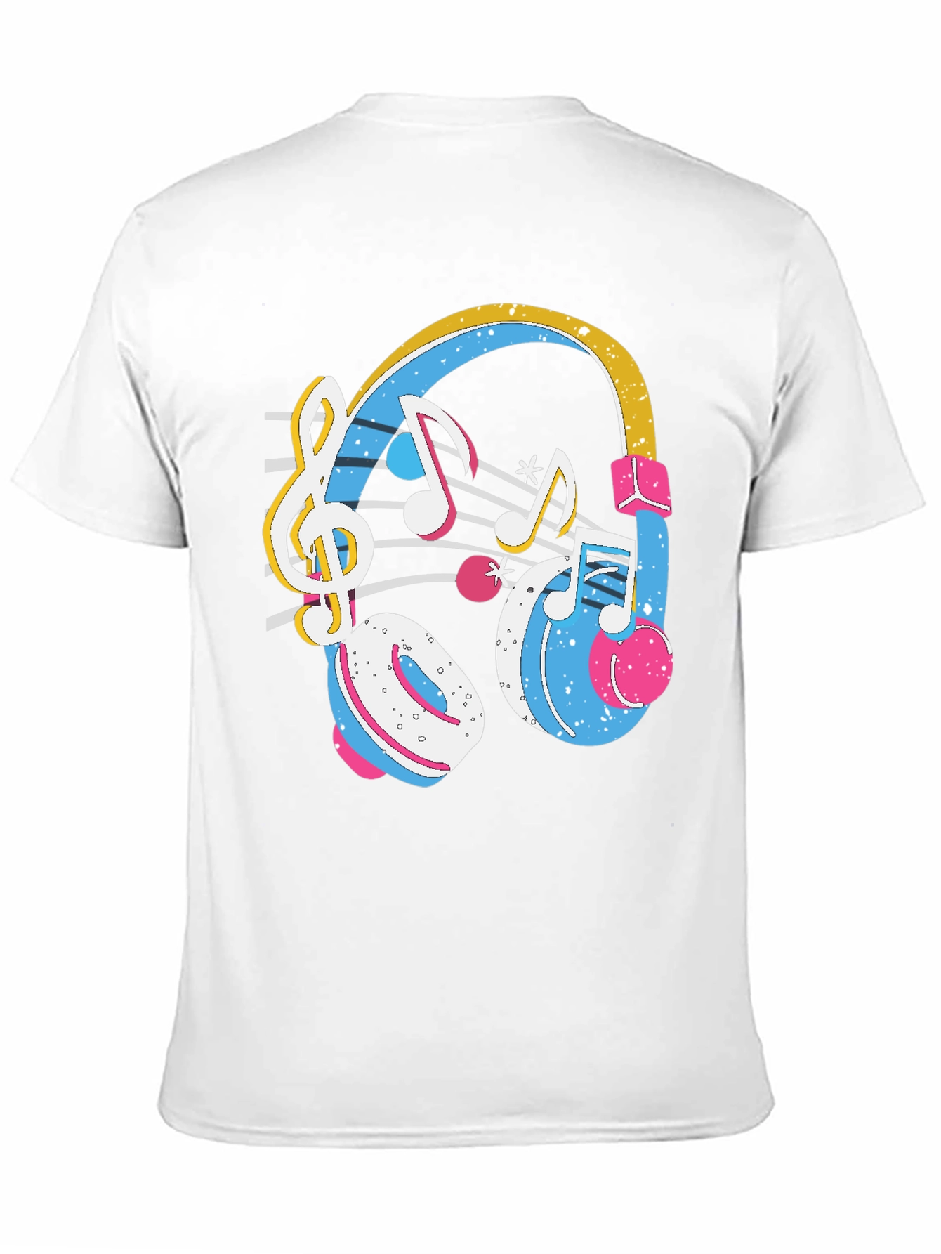 Black Music Headphones T-Shirt - Stylish Graphic Tee view 11