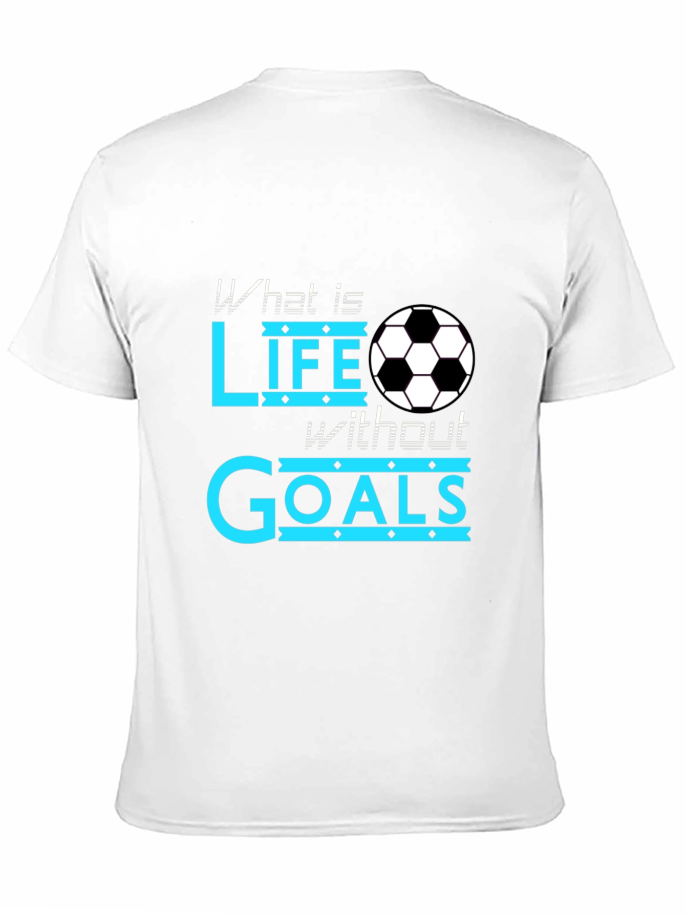 Black Soccer Life Goals Black T-Shirt view 11