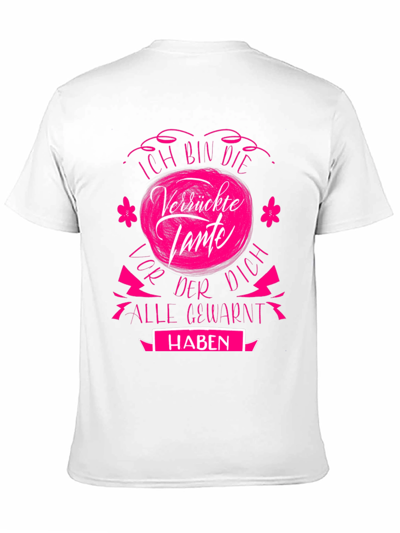 Black Funny Aunt T-Shirt: "Ich bin die Verrückte Tante" view 11