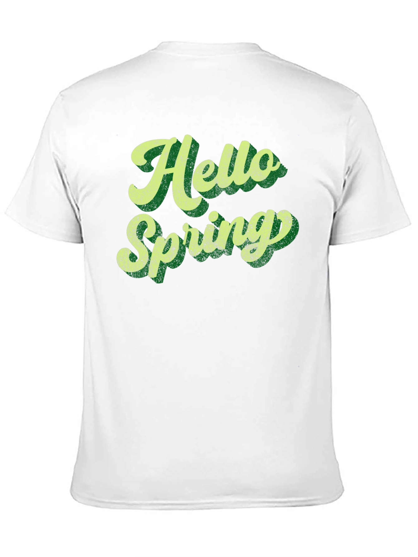 Black Hello Spring Graphic Tee - Unisex Black T-Shirt view 11
