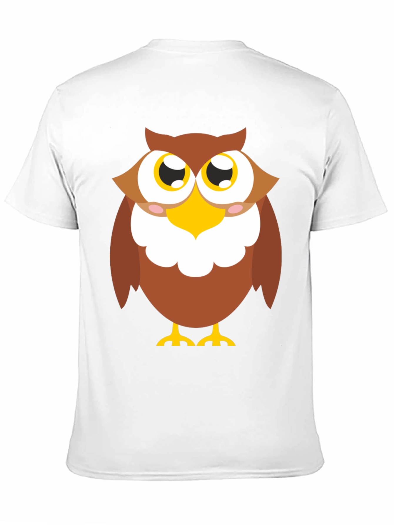 Black Cartoon Owl Graphic T-Shirt - Black Cotton Tee view 11