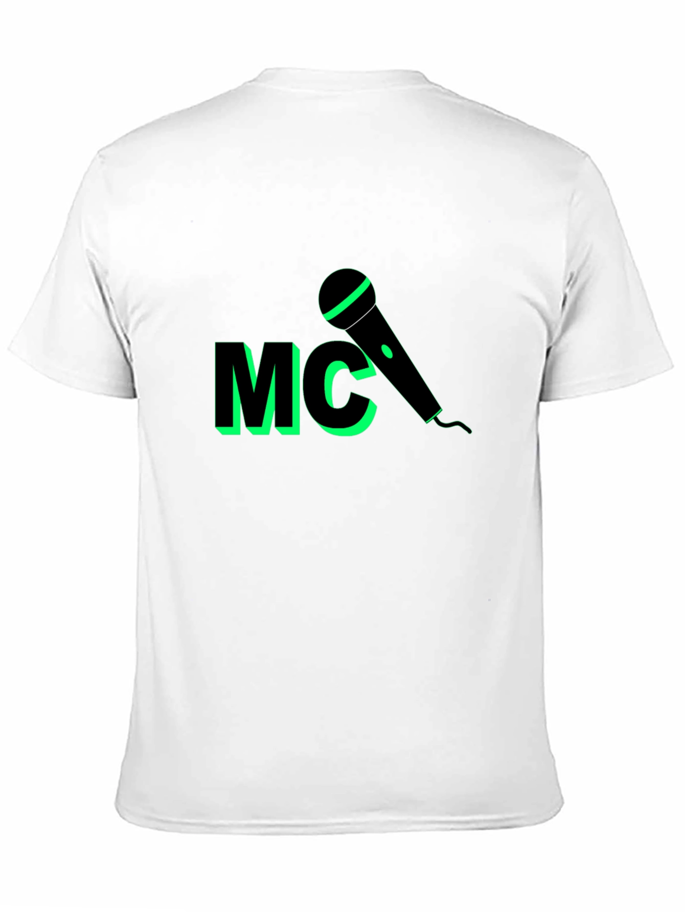 Black MC Microphone Black Graphic Tee view 11
