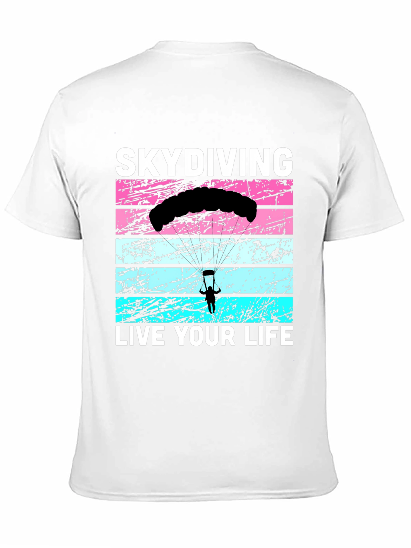 Black Skydiving Live Your Life Graphic Tee view 11