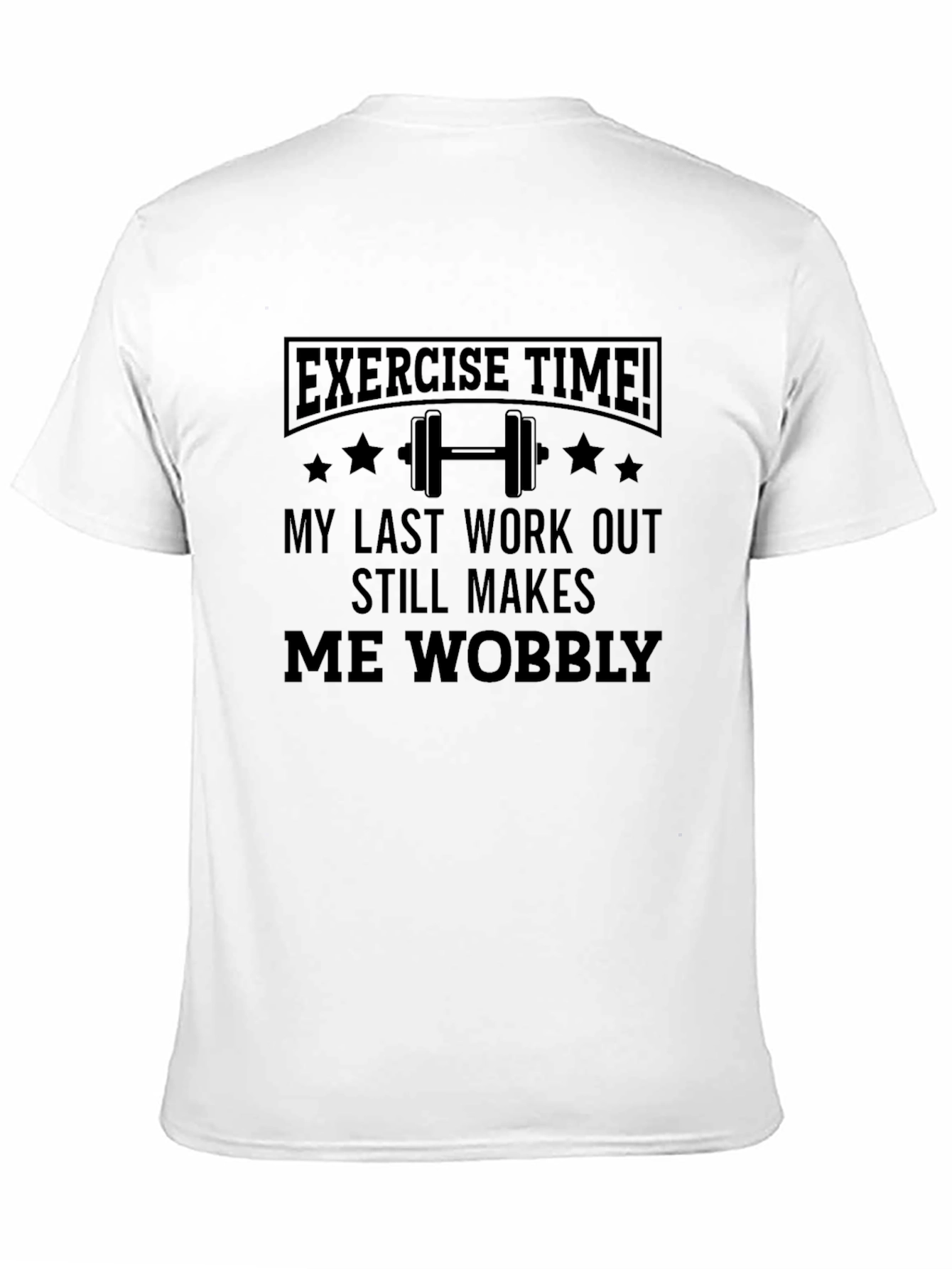 Black Exercise Time Funny Workout T-Shirt view 11