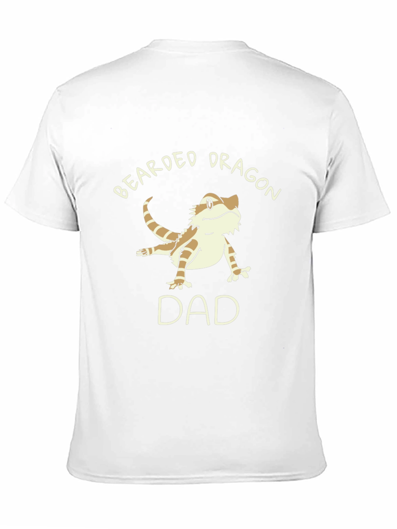 Black Bearded Dragon Dad T-Shirt, Black Cotton Tee view 11