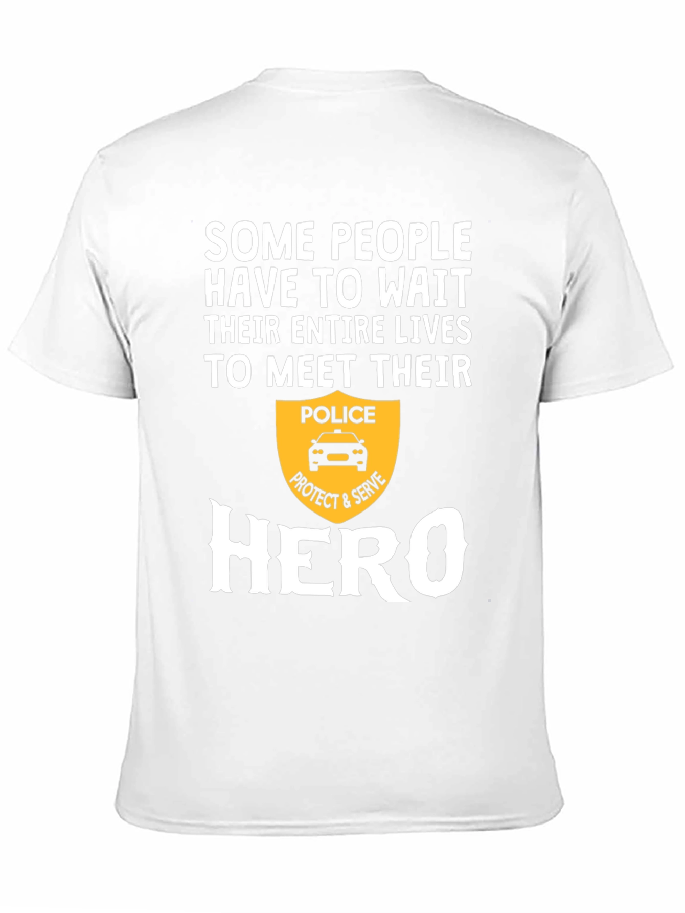 Black Police Hero Graphic T-Shirt - Protect & Serve view 11