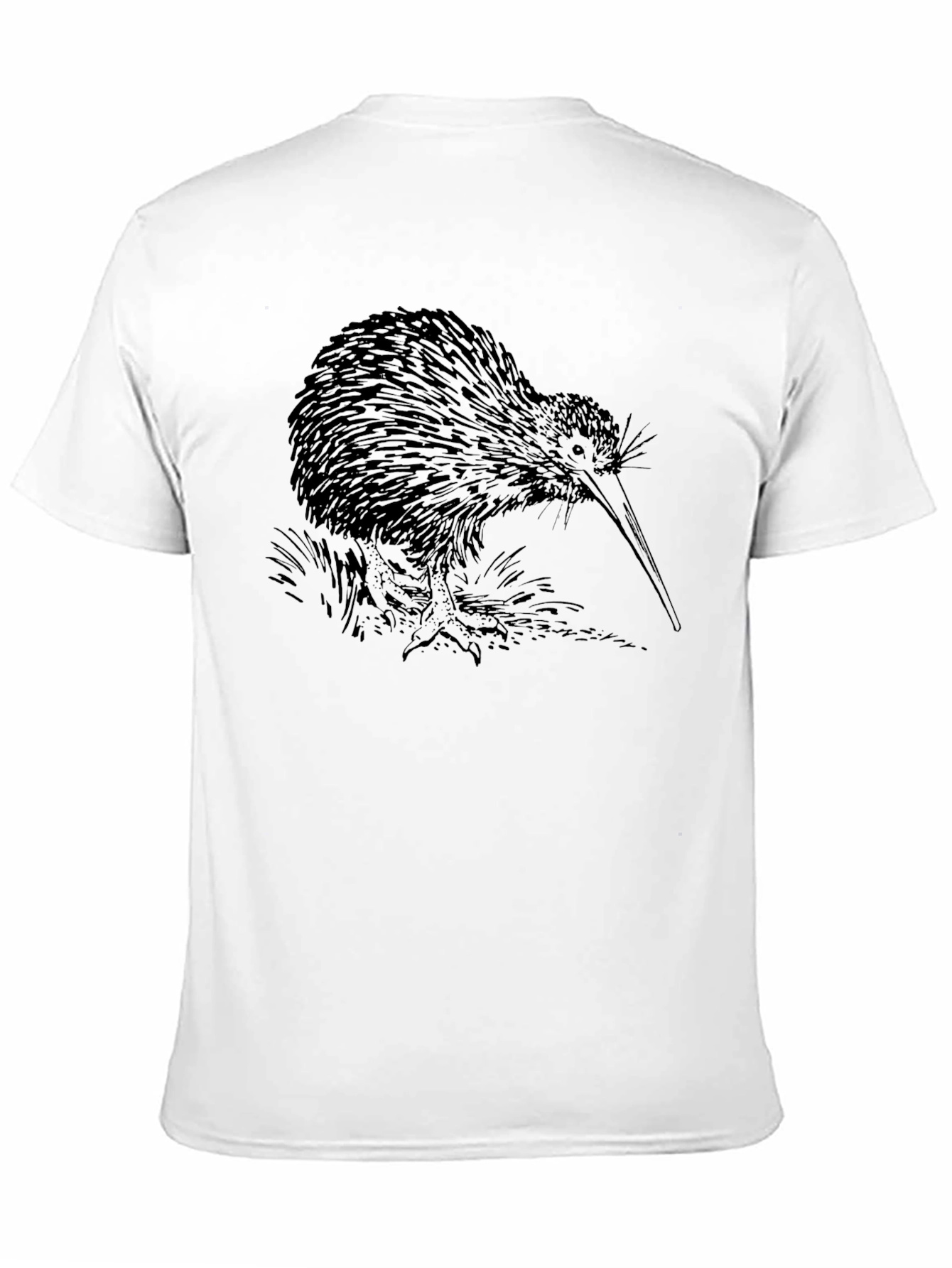 Black Kiwi Bird Graphic Tee - Unisex Black T-Shirt view 11