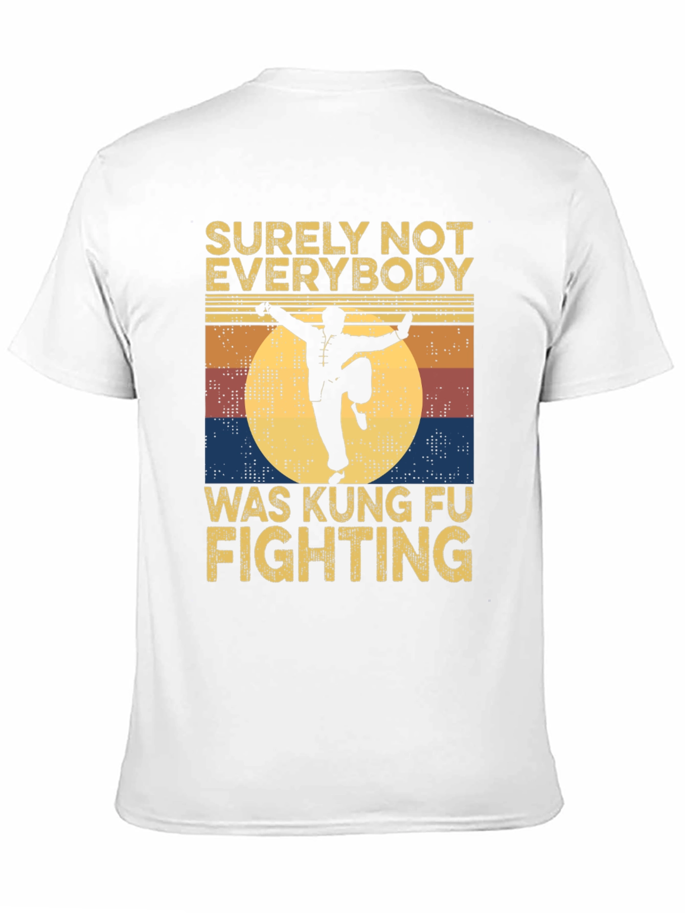 Black Kung Fu Fighting Retro Graphic T-Shirt view 11