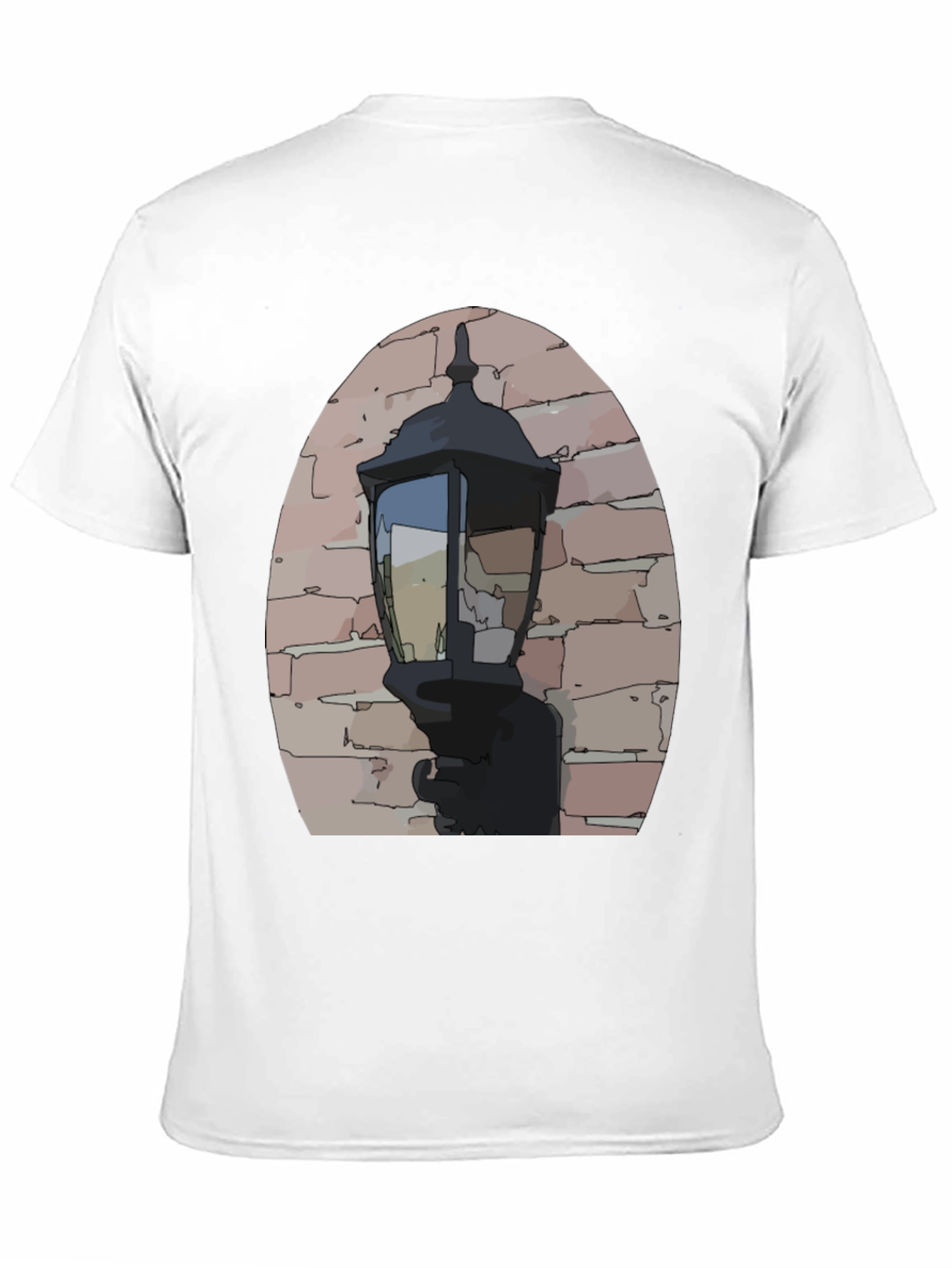 Black Vintage Street Lamp Graphic Tee view 11