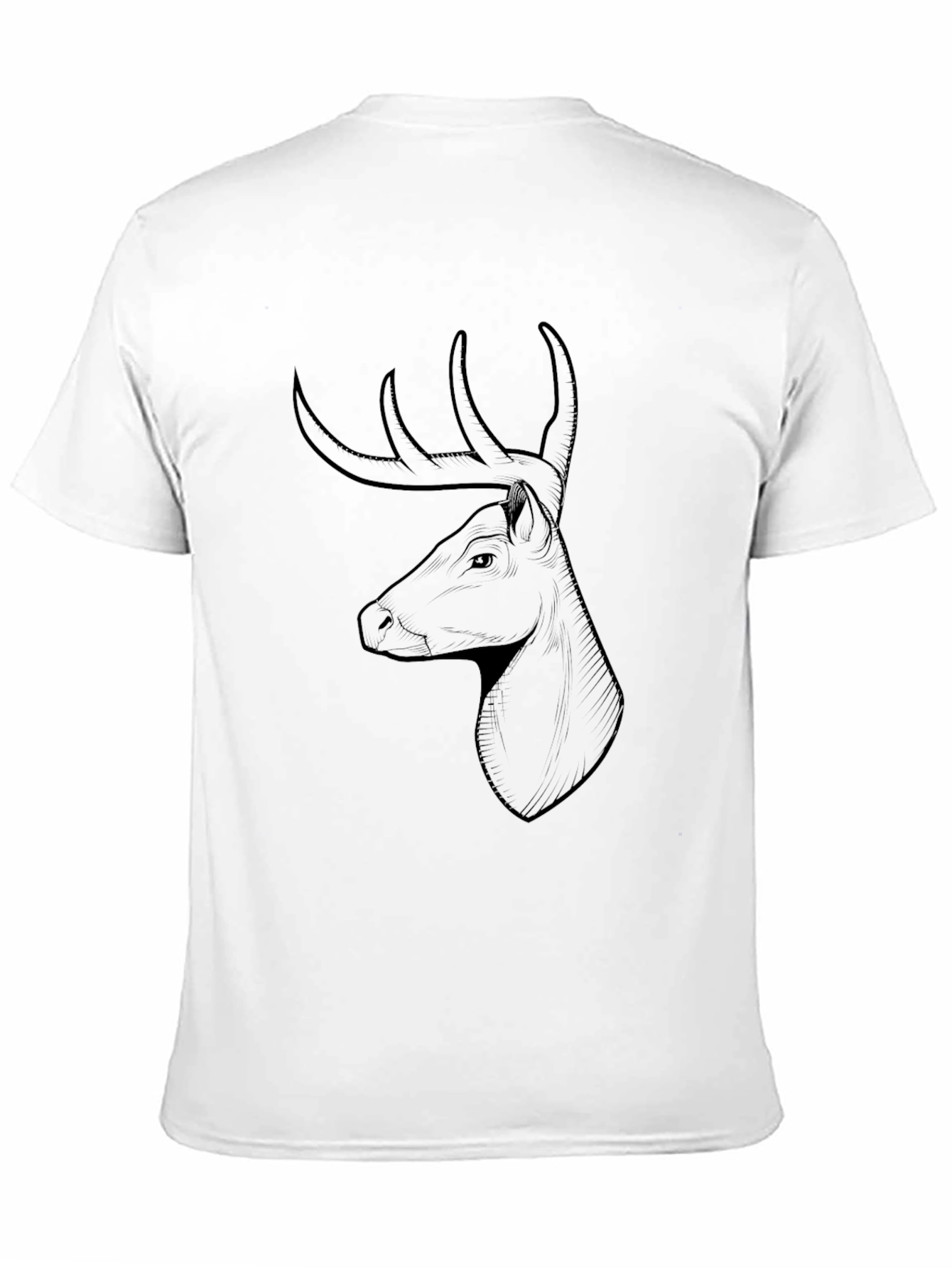 Black Men's Black Deer Graphic Tee view 11
