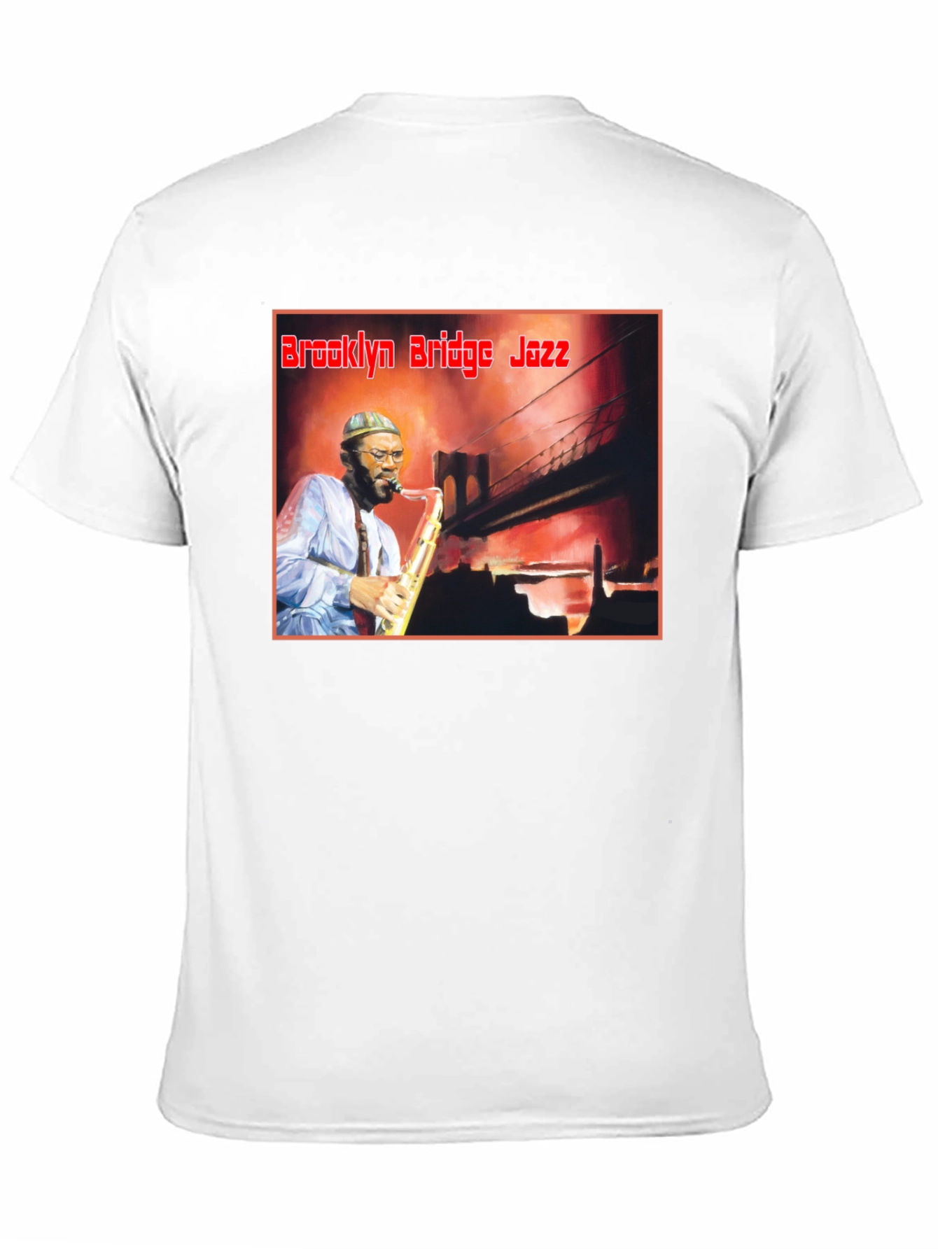 Black Brooklyn Bridge Jazz T-Shirt - Men's Black Tee view 11