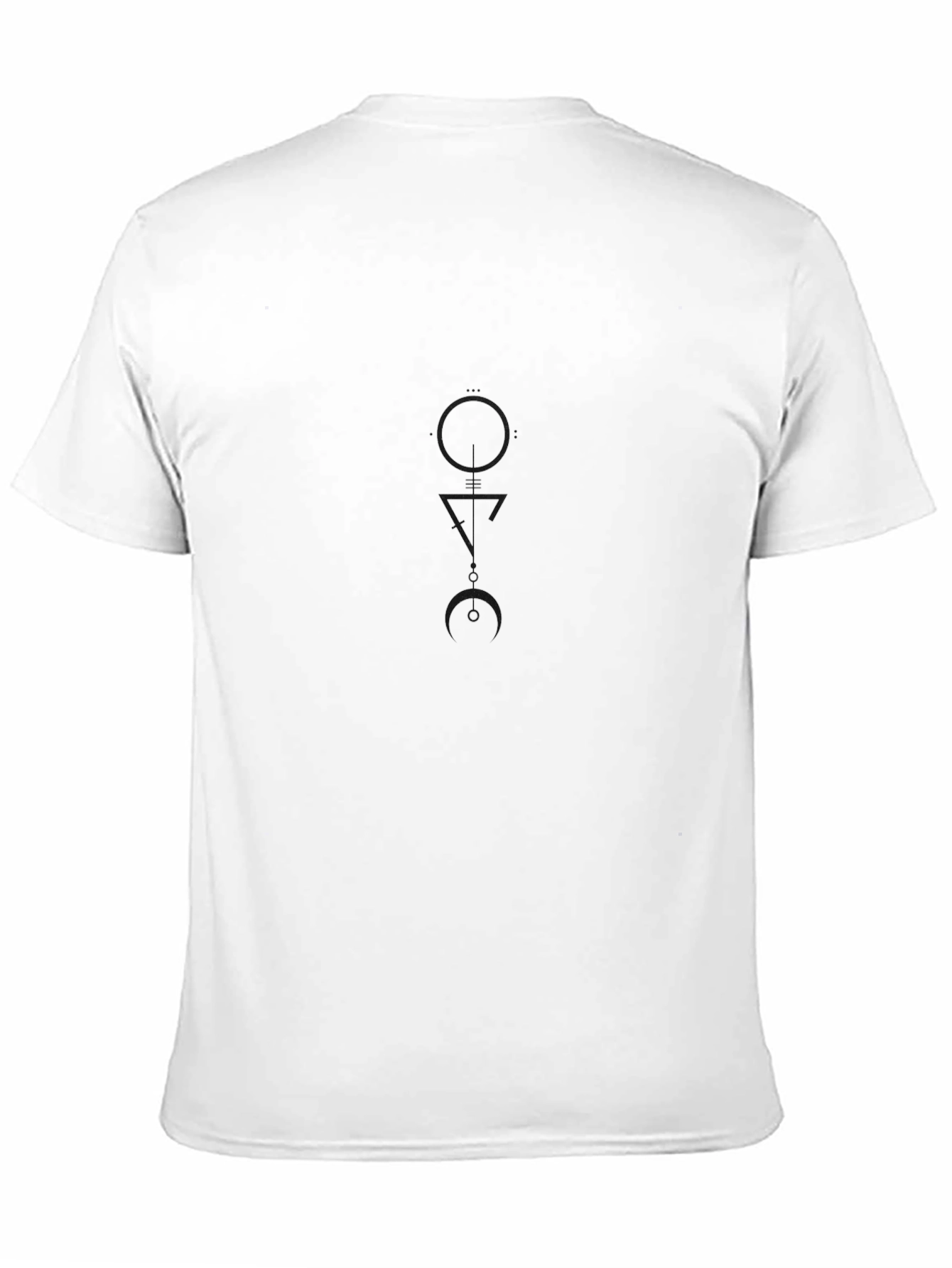 Black Minimalist Black T-Shirt with Subtle Graphic view 11
