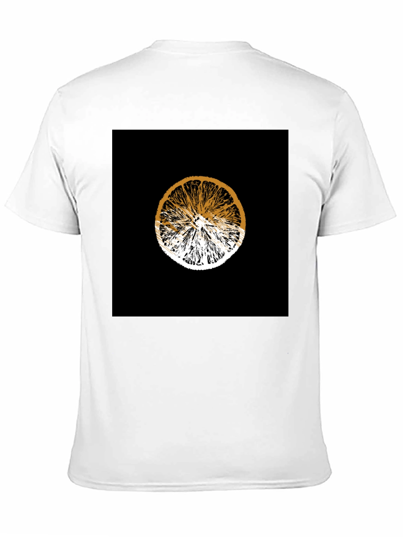 Black Orange Slice Graphic Black Tee - Unisex view 11