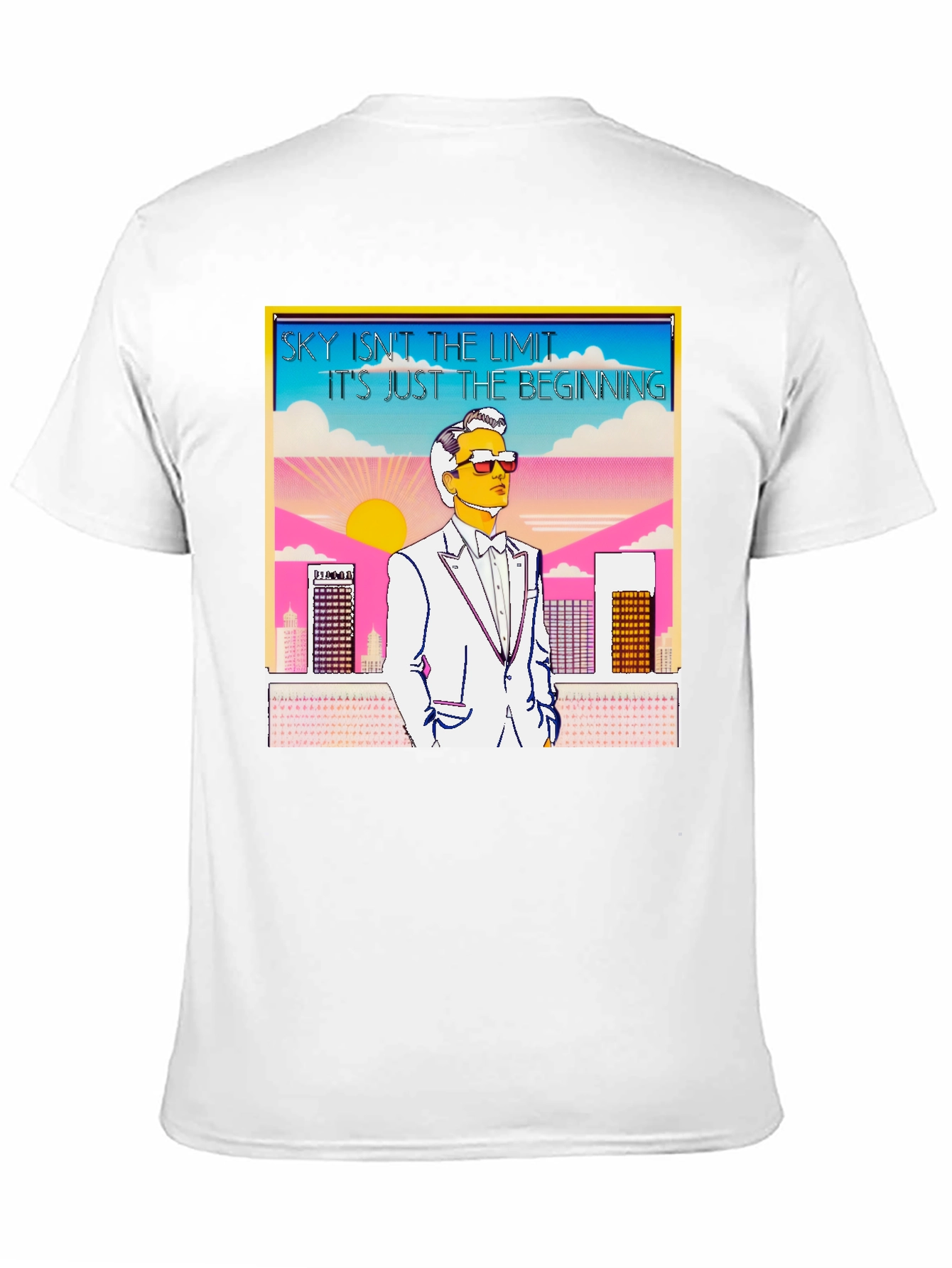 Black Retro 80s Cityscape Graphic Tee view 11