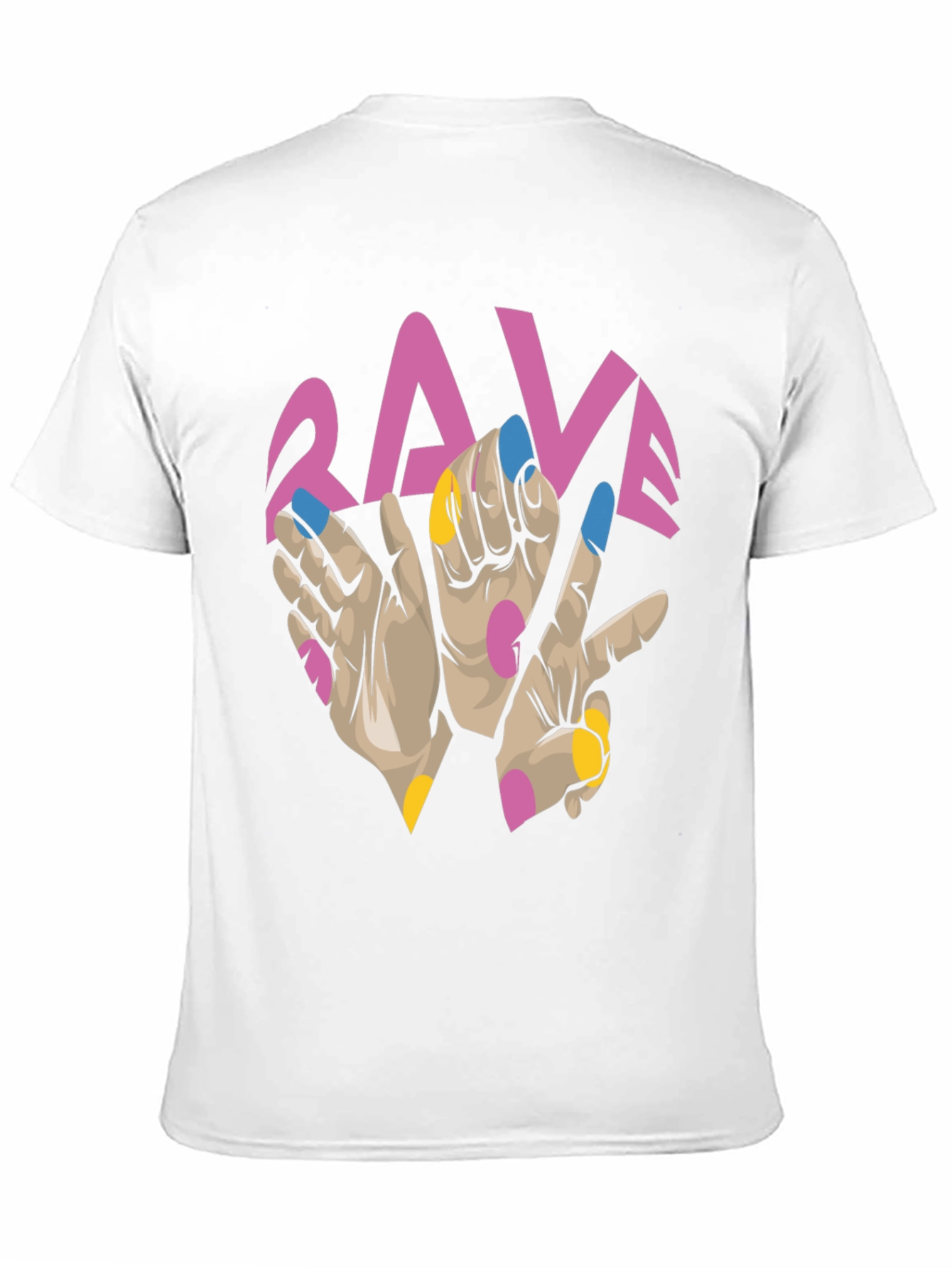 Black Rave Hand Graphic Black T-Shirt view 11