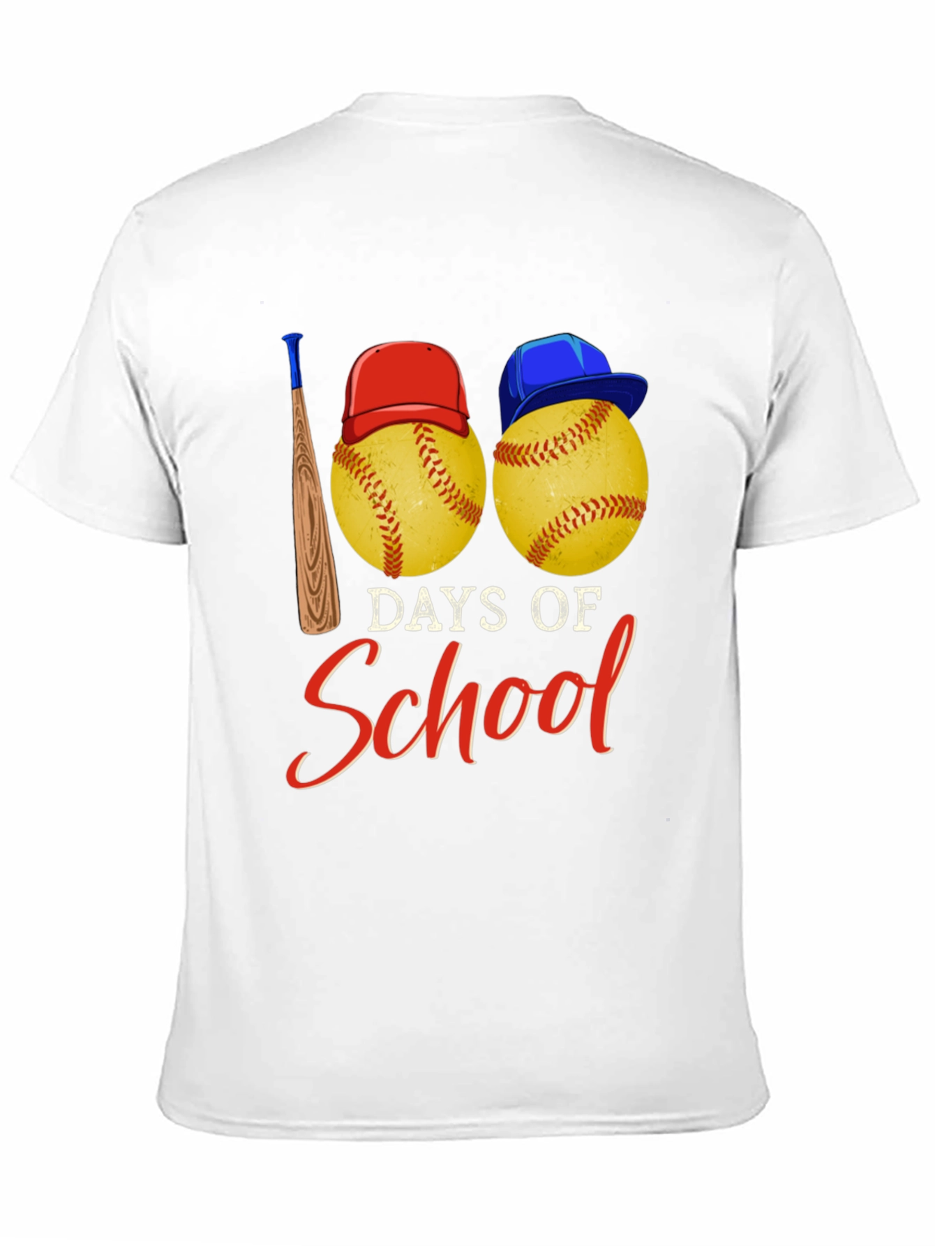 Black 100 Days of School Baseball T-Shirt view 11