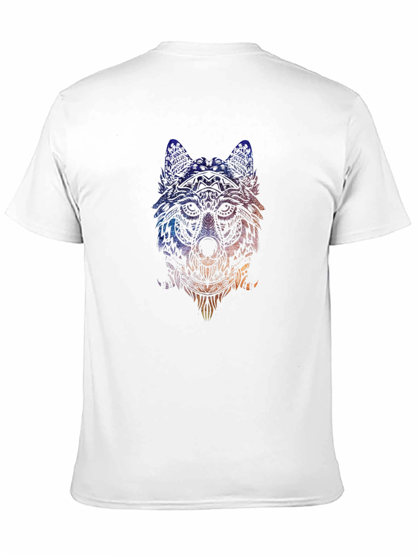 Black Wolf Graphic Tee - Artistic Animal Print T-Shirt view 11