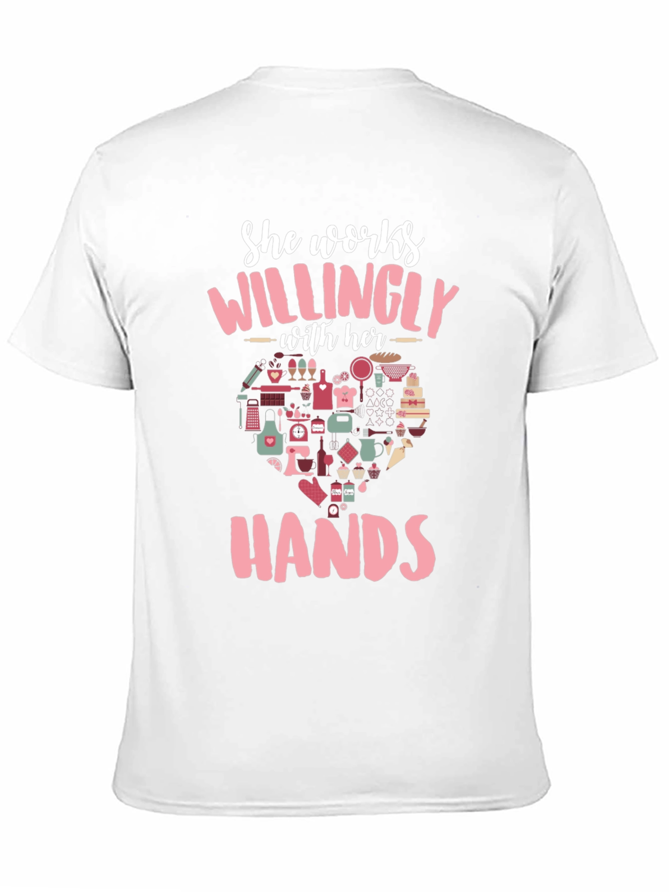 Black She Works Willingly with Her Hands T-Shirt view 11
