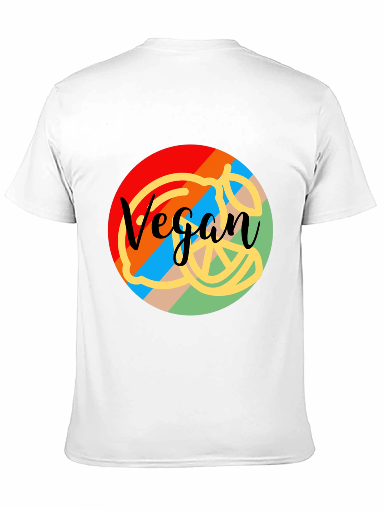 Black Vegan Graphic Tee - Colorful Design view 11