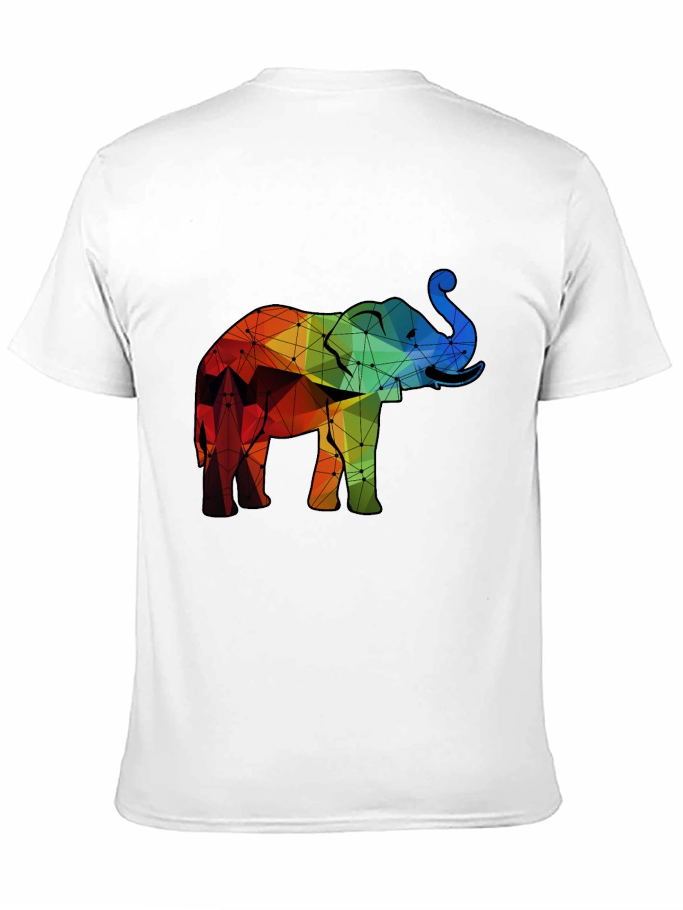Black Geometric Elephant Graphic Tee view 11