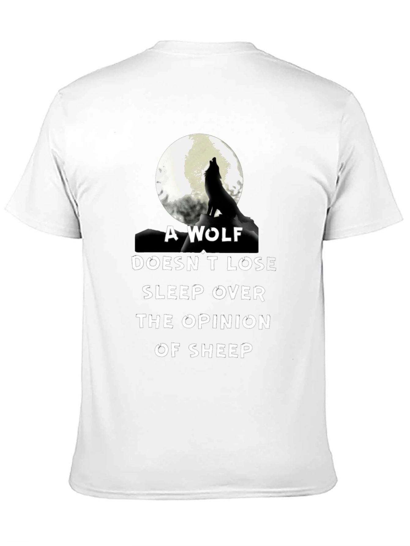 Black Wolf Opinion Graphic Tee - Black Cotton Comfort view 11