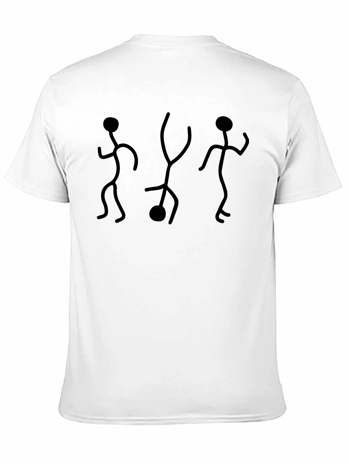 Black Stick Figure Dance Graphic Tee - Black view 11