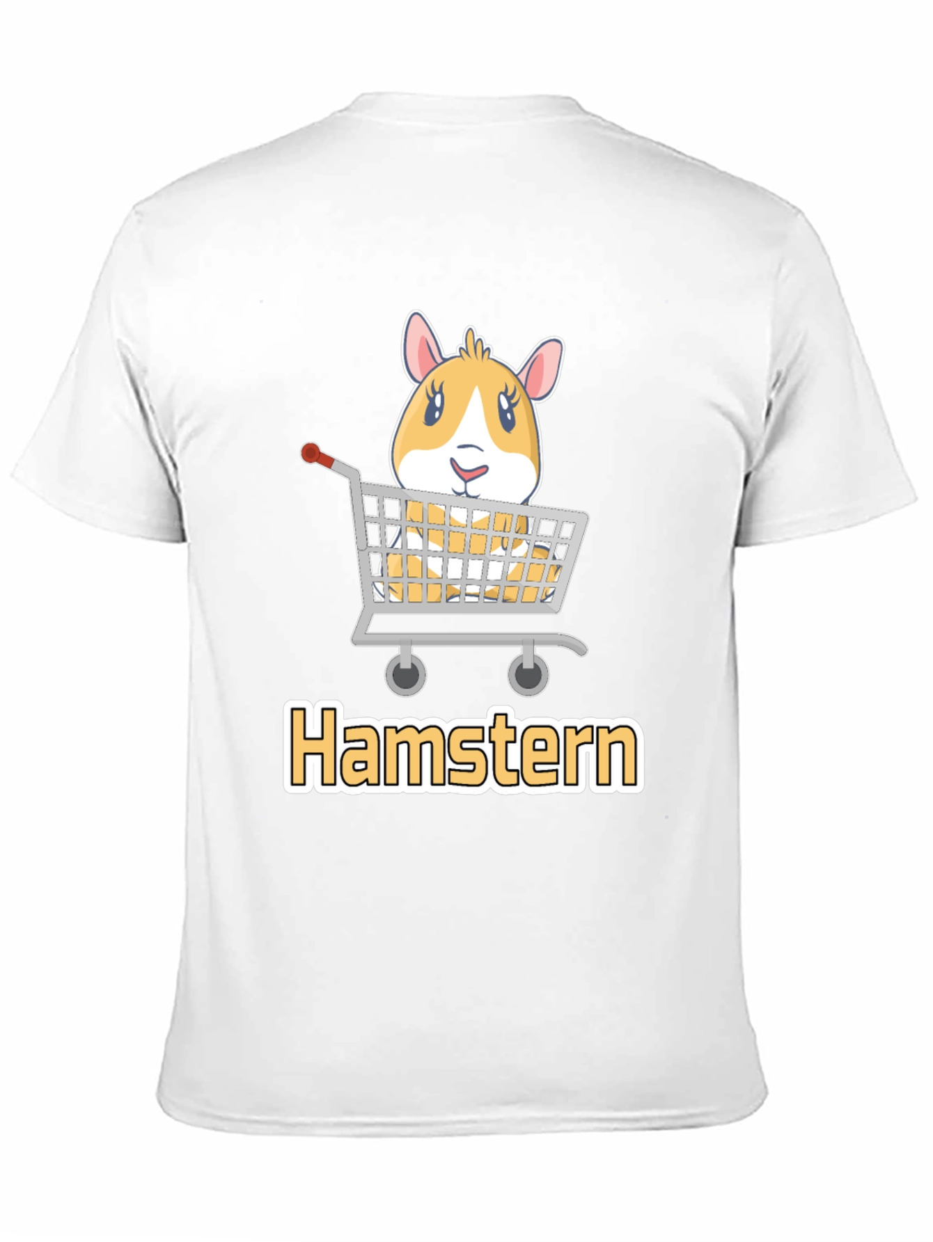 Black Hamstern T-Shirt: Cute Hamster in Shopping Cart Tee view 11