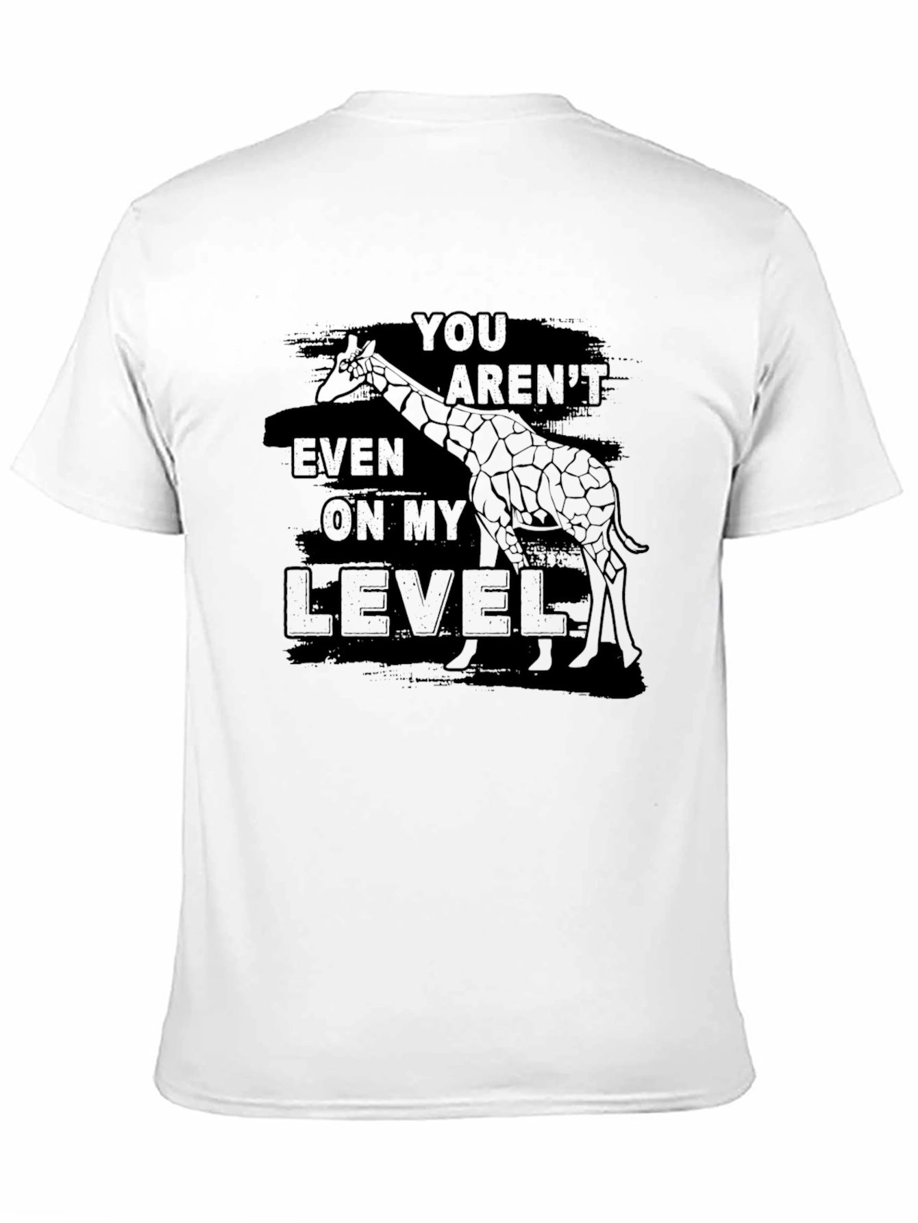 Black Giraffe Level T-Shirt - Funny Sarcastic Tee view 11