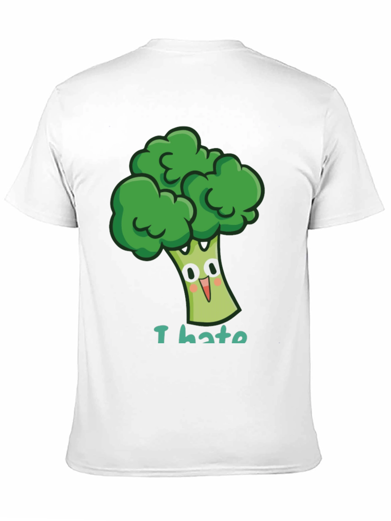 Black I Hate Broccoli T-Shirt - Funny Cartoon Vegetable Tee view 11
