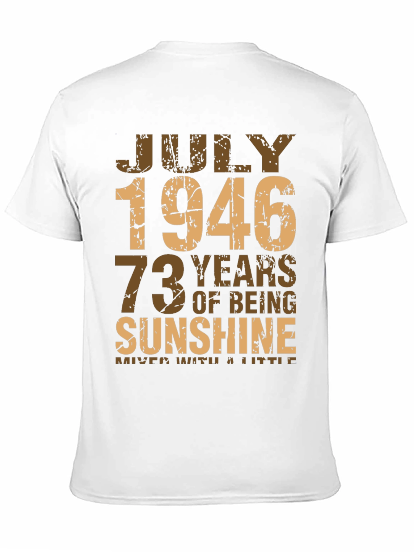 Black July 1946 Vintage Birthday T-Shirt view 11