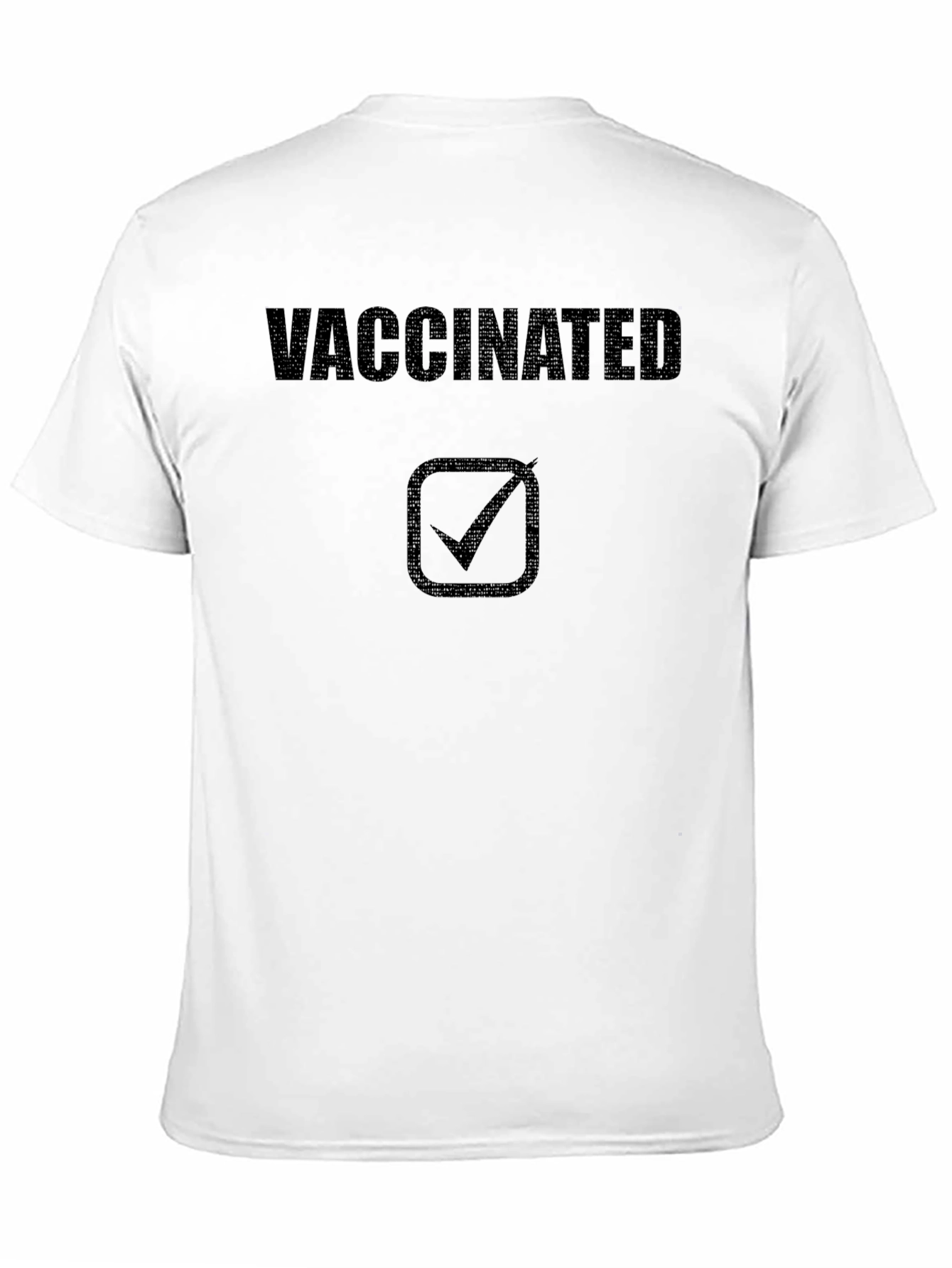 Black Vaccinated Checkmark T-Shirt - Stand for Public Health! view 11