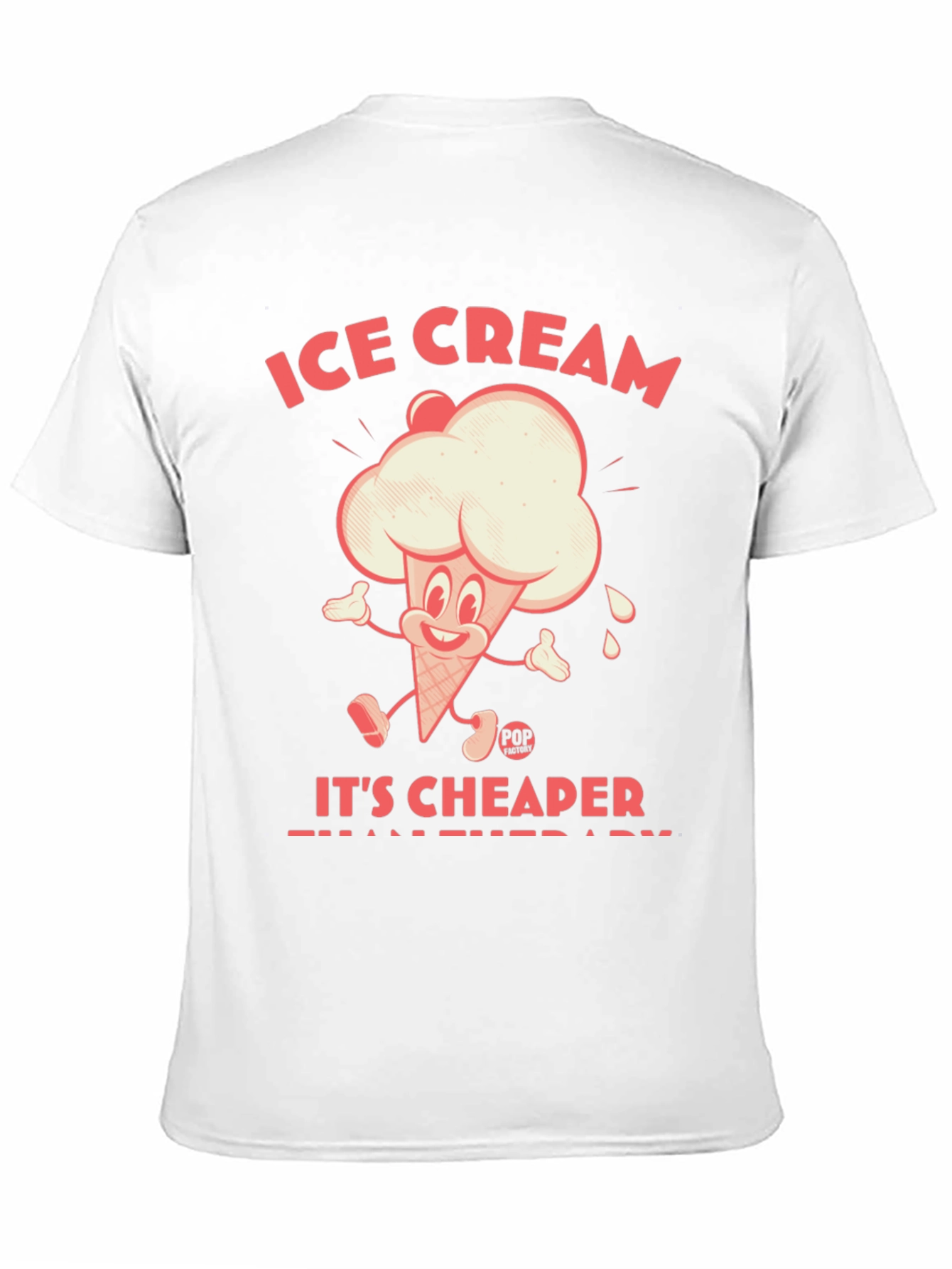 Black Ice Cream Cheaper Than Therapy Graphic Tee view 11