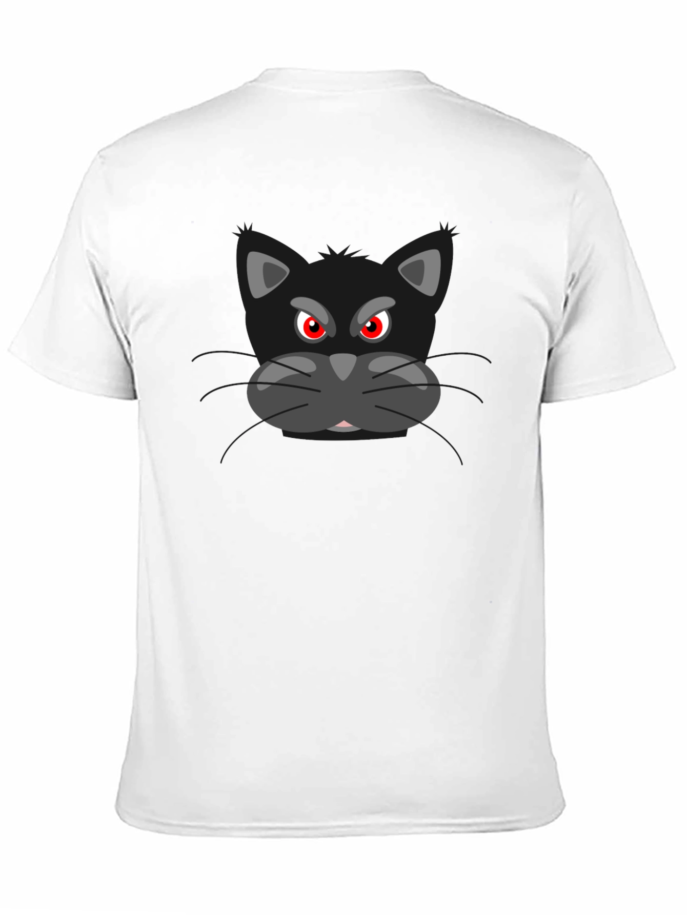 Black Angry Cat Graphic Black T-Shirt view 11