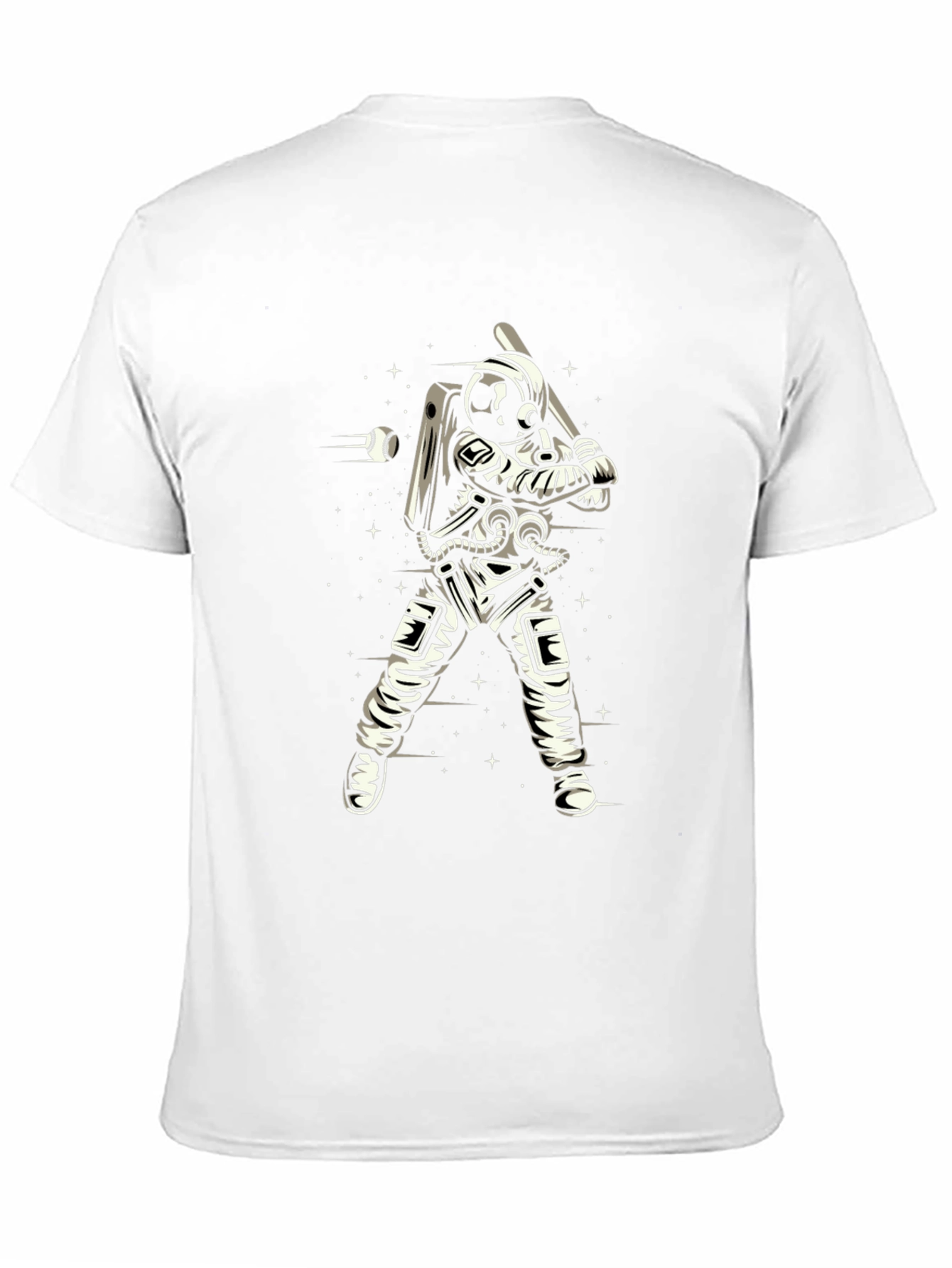 Black Astronaut Baseball T-Shirt - Space Hitter Tee view 11