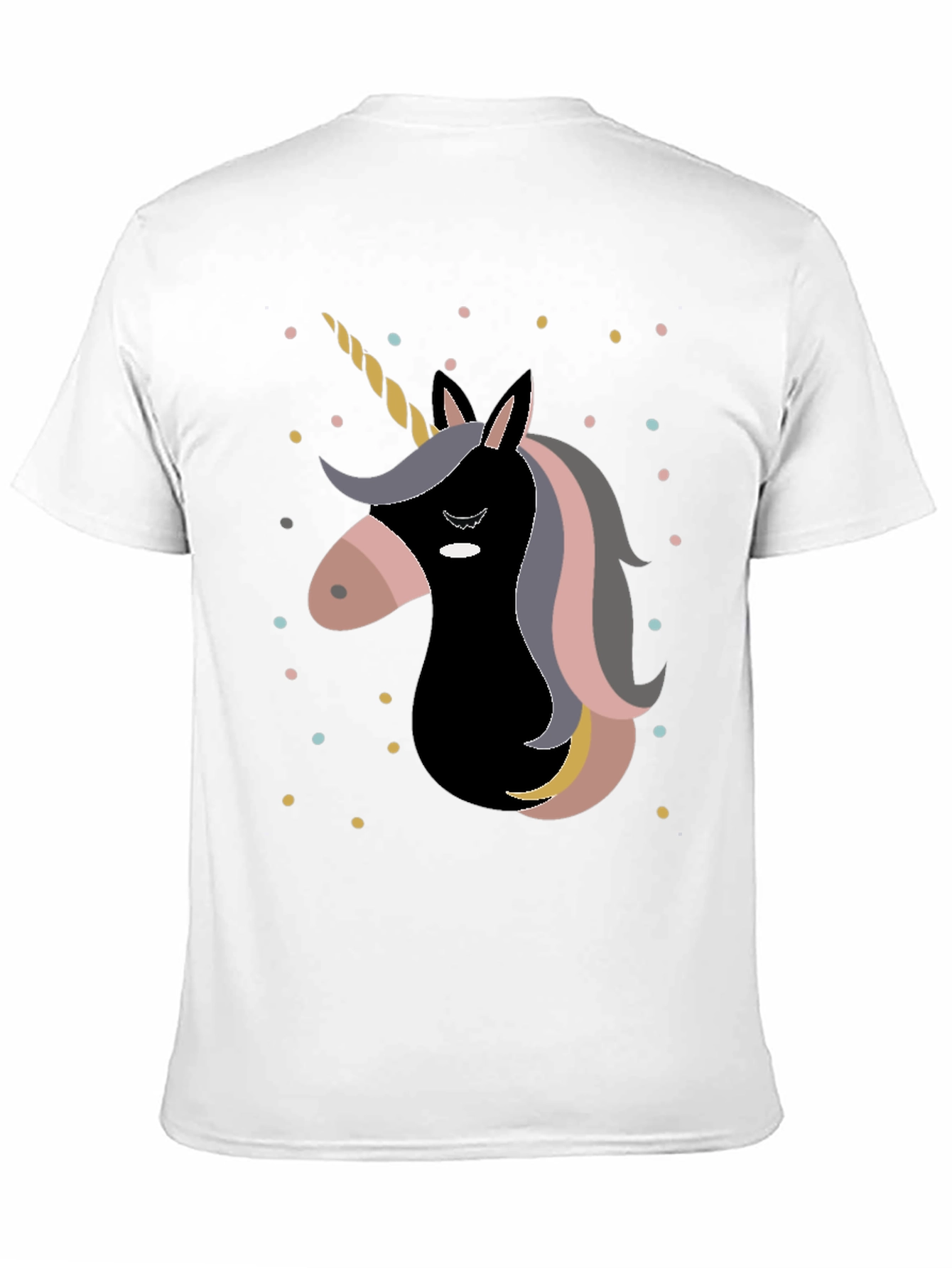 Black Unicorn Graphic Print Black T-Shirt view 11