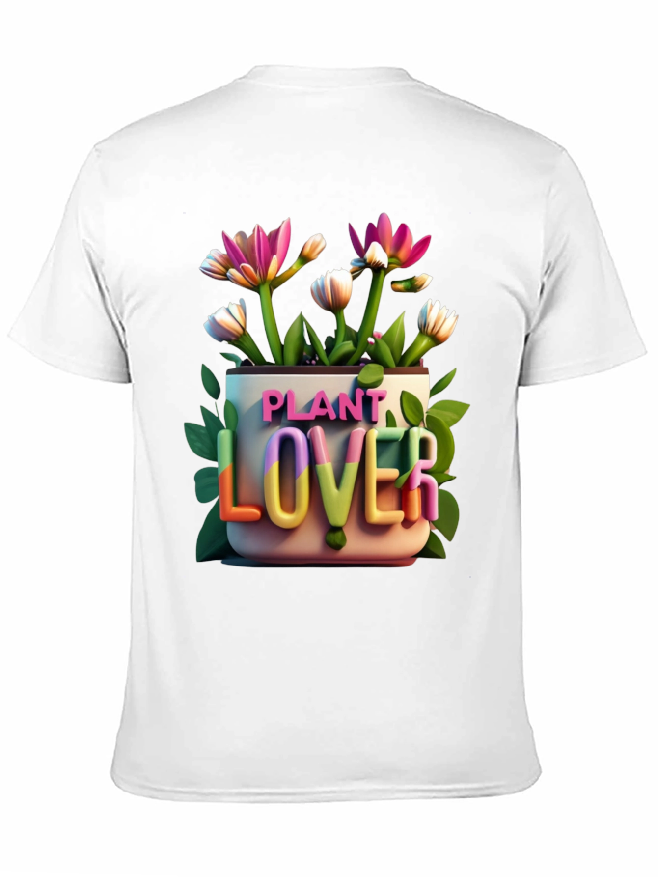 Black Plant Lover Graphic Tee - Black Cotton T-Shirt view 11