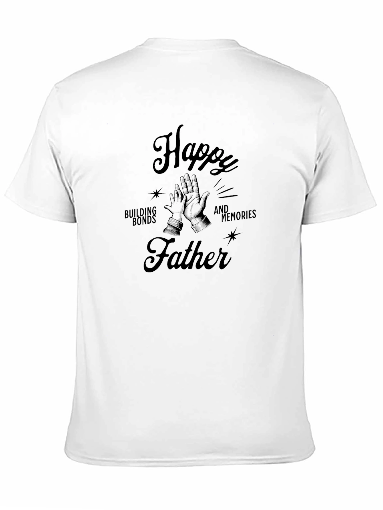 Black Happy Father Building Bonds T-Shirt view 11